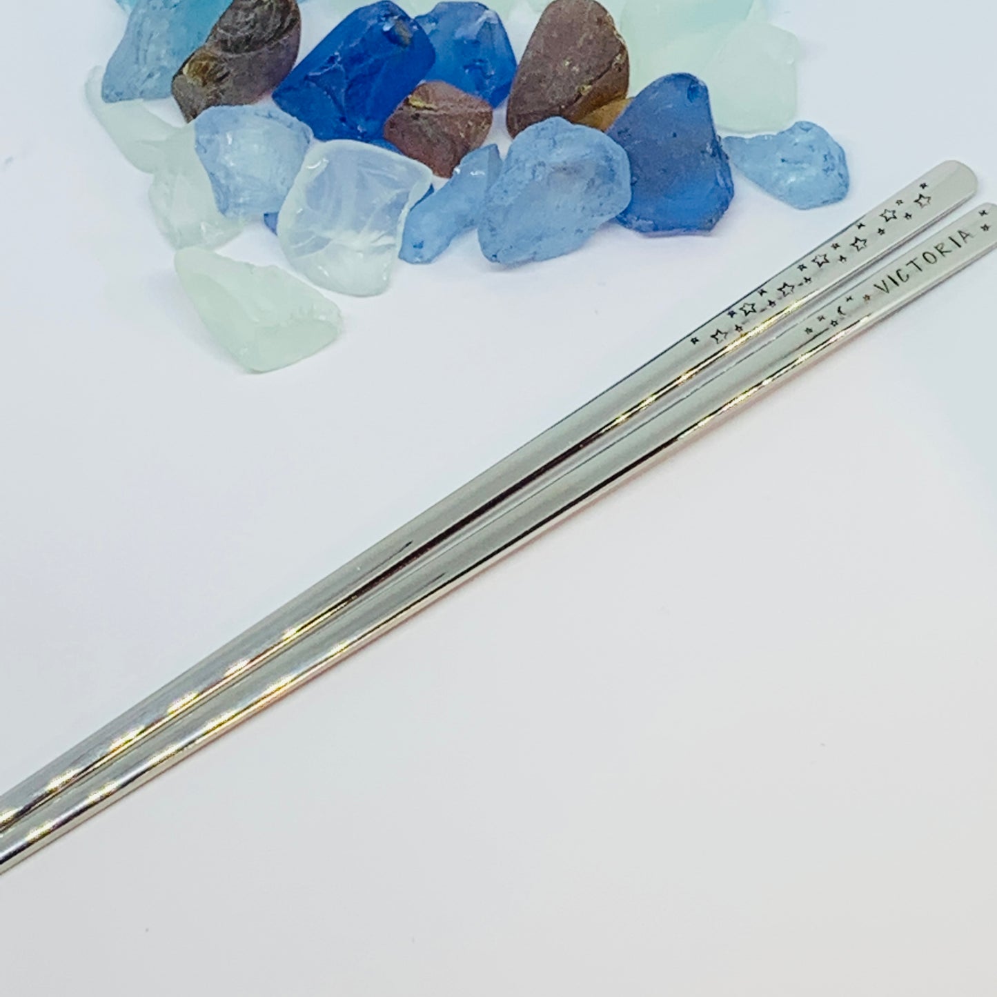 Personalized Chopsticks | Hand Stamped Stainless Steel Chopsticks | Customized Utensils | Housewarming Gifts for Couples