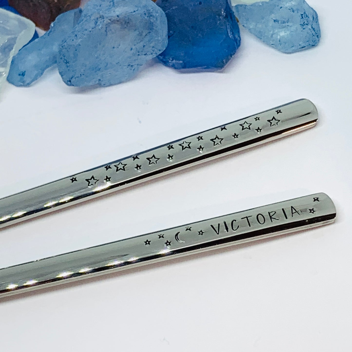 Personalized Chopsticks | Hand Stamped Stainless Steel Chopsticks | Customized Utensils | Housewarming Gifts for Couples