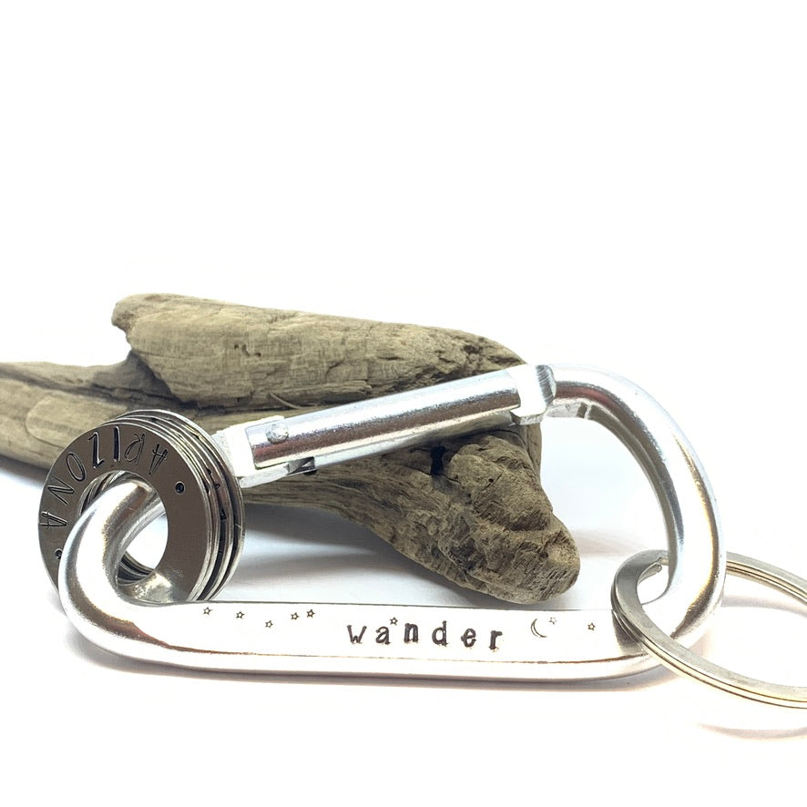 Hand Stamped Carabiner - Personalize Me!