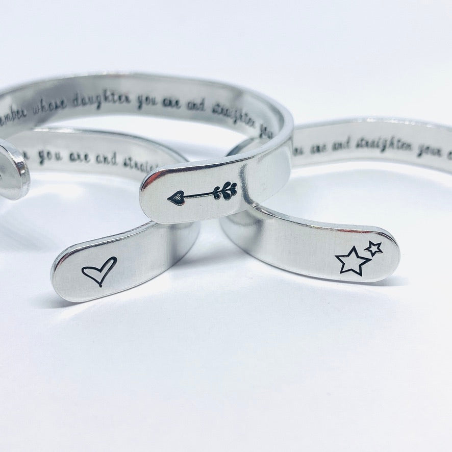 Whenever you feel overwhelmed ... - Hand Stamped Cuff Bracelet