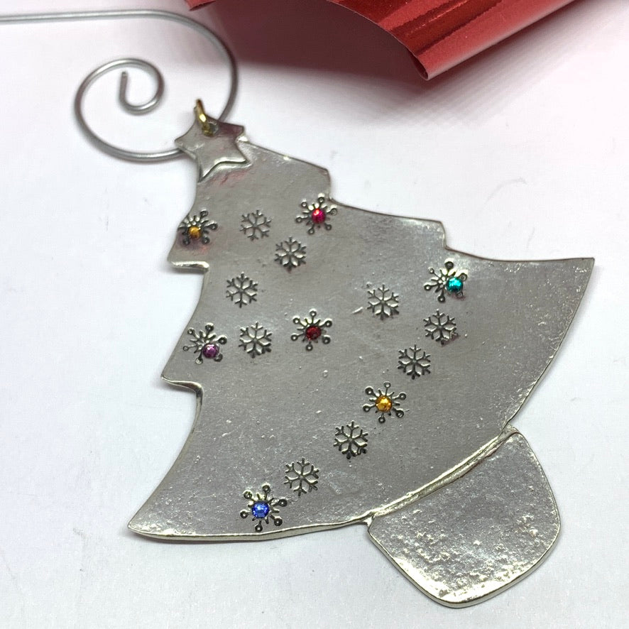 Swarovski Lights - Hand Stamped Ornament