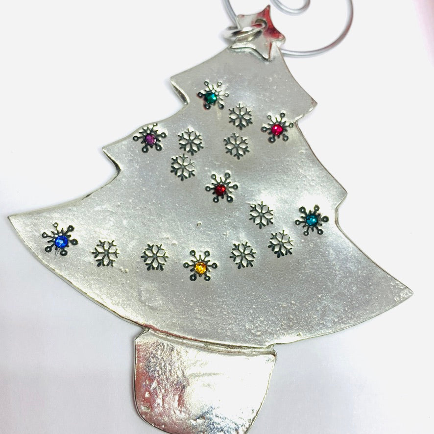 Swarovski Lights - Hand Stamped Ornament