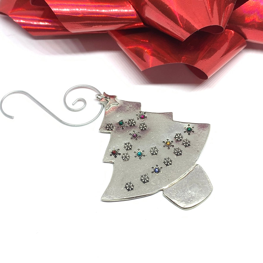 Swarovski Lights - Hand Stamped Ornament