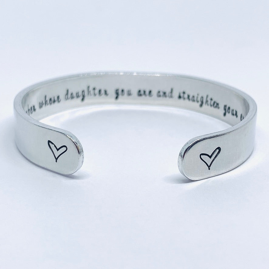 Whenever you feel overwhelmed ... - Hand Stamped Cuff Bracelet