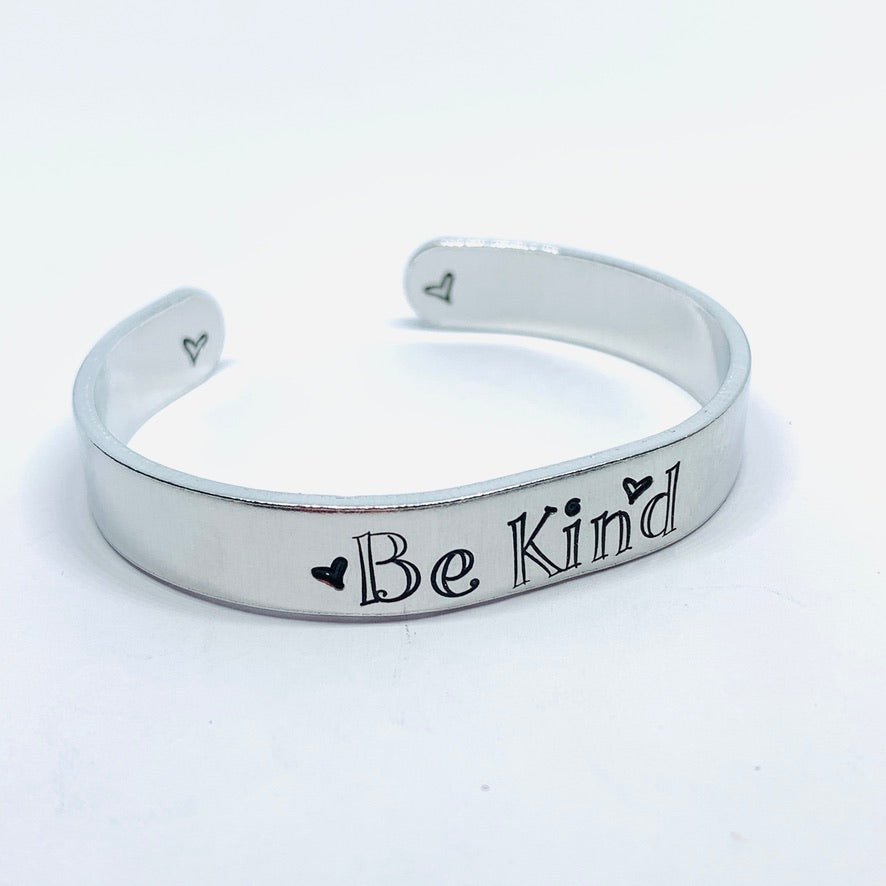 Be Kind - Hand Stamped Cuff Bracelet