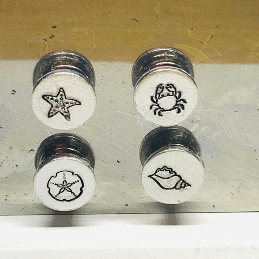 Beach Themes - Hand Stamped Super Strong Magnets