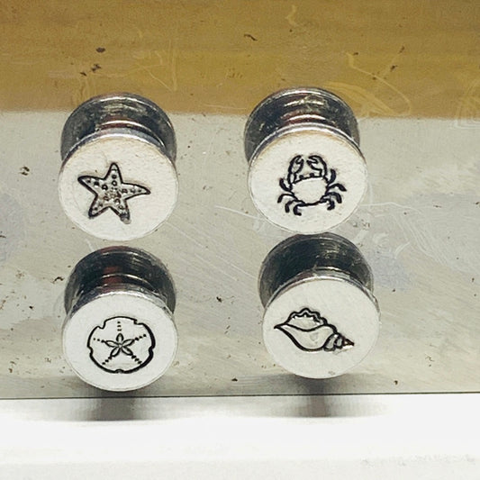 Beach Themes - Hand Stamped Super Strong Magnets