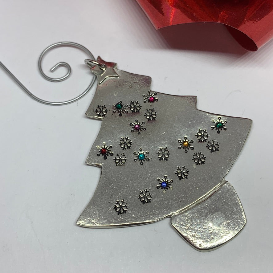 Swarovski Lights - Hand Stamped Ornament