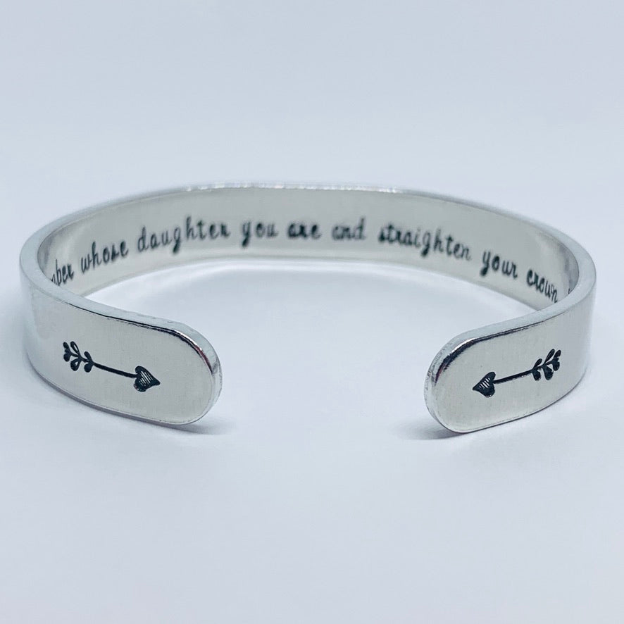 Whenever you feel overwhelmed ... - Hand Stamped Cuff Bracelet