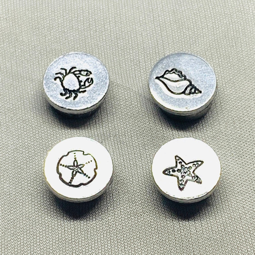 Beach Themes - Hand Stamped Super Strong Magnets