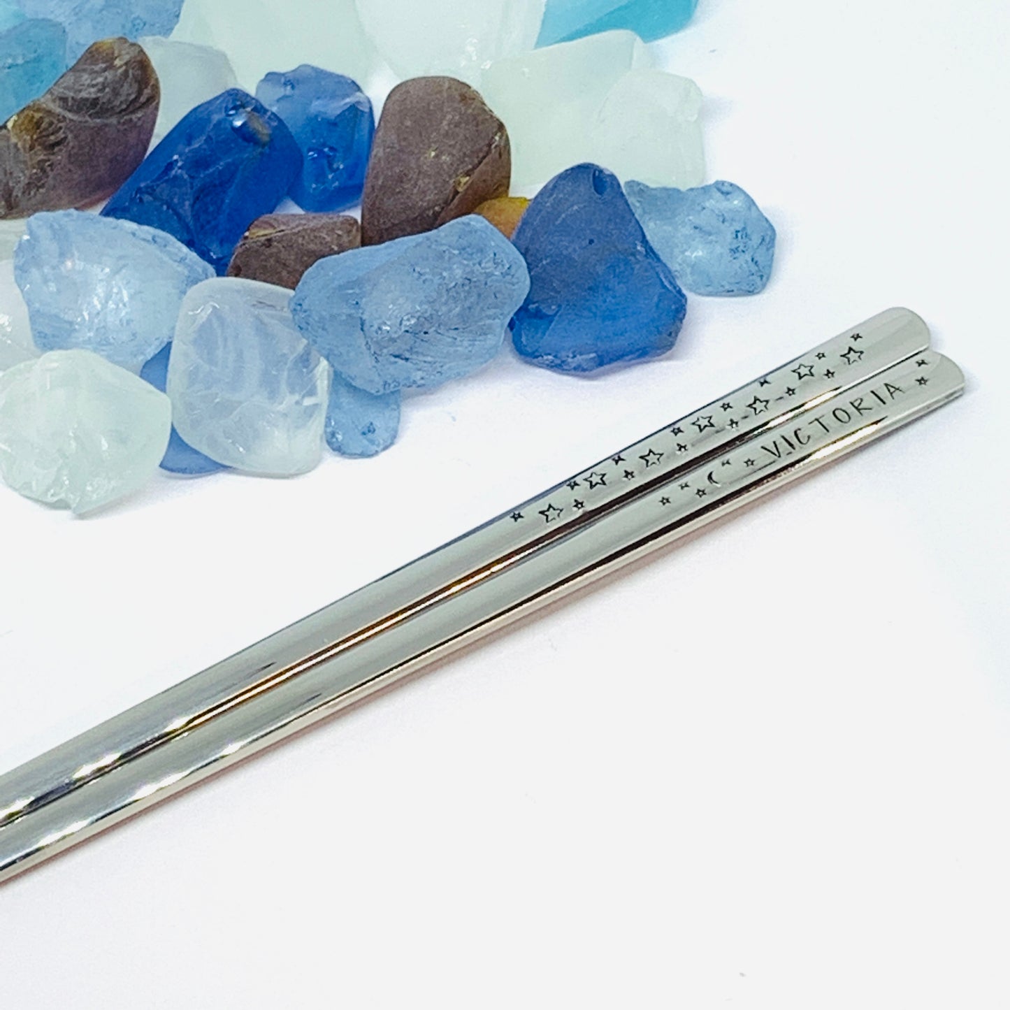 Personalized Chopsticks | Hand Stamped Stainless Steel Chopsticks | Customized Utensils | Housewarming Gifts for Couples