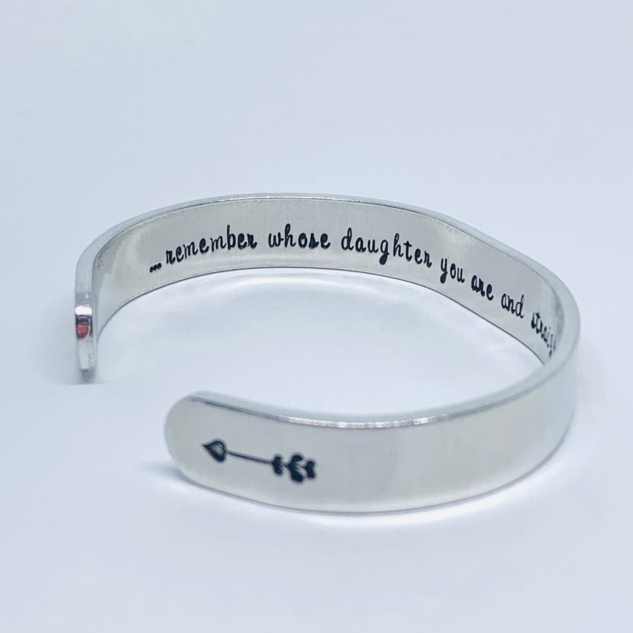 Whenever you feel overwhelmed ... - Hand Stamped Cuff Bracelet