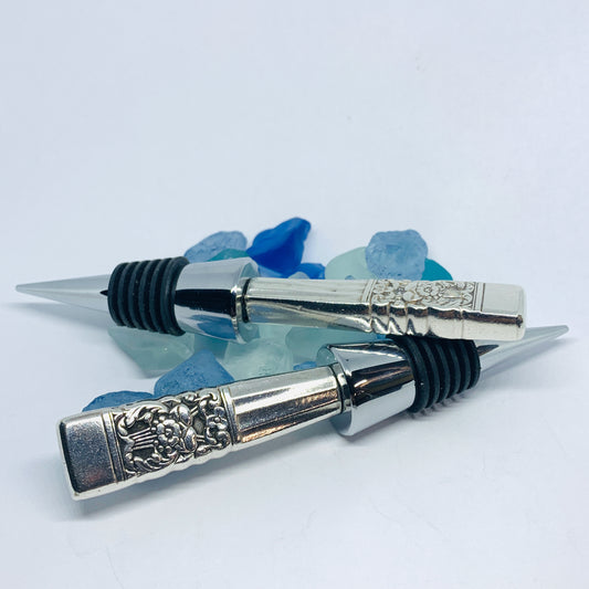 "Coronation” Vintage Silverware Bottle Stopper | Coronation Community / Oneida 1936 | Up-Cycled Wine Stopper | Silverware Bottle Closure | Antique Knife Handle Wine Plug