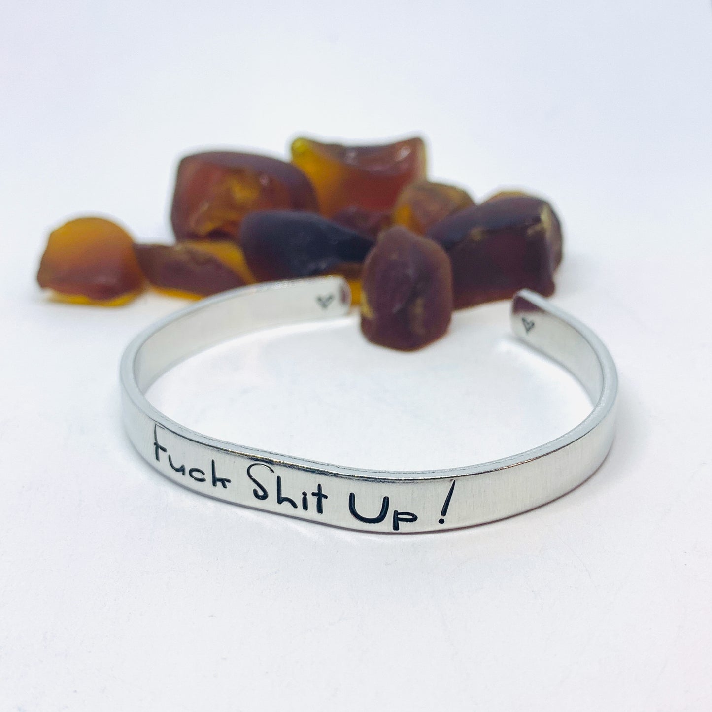 Fuck Shit Up! Hand Stamped Cuff Bracelet | Adult Themed Gift | Boo Crew | Britney Spears | Cody Rigsby | Peloton | Motivational Jewelry