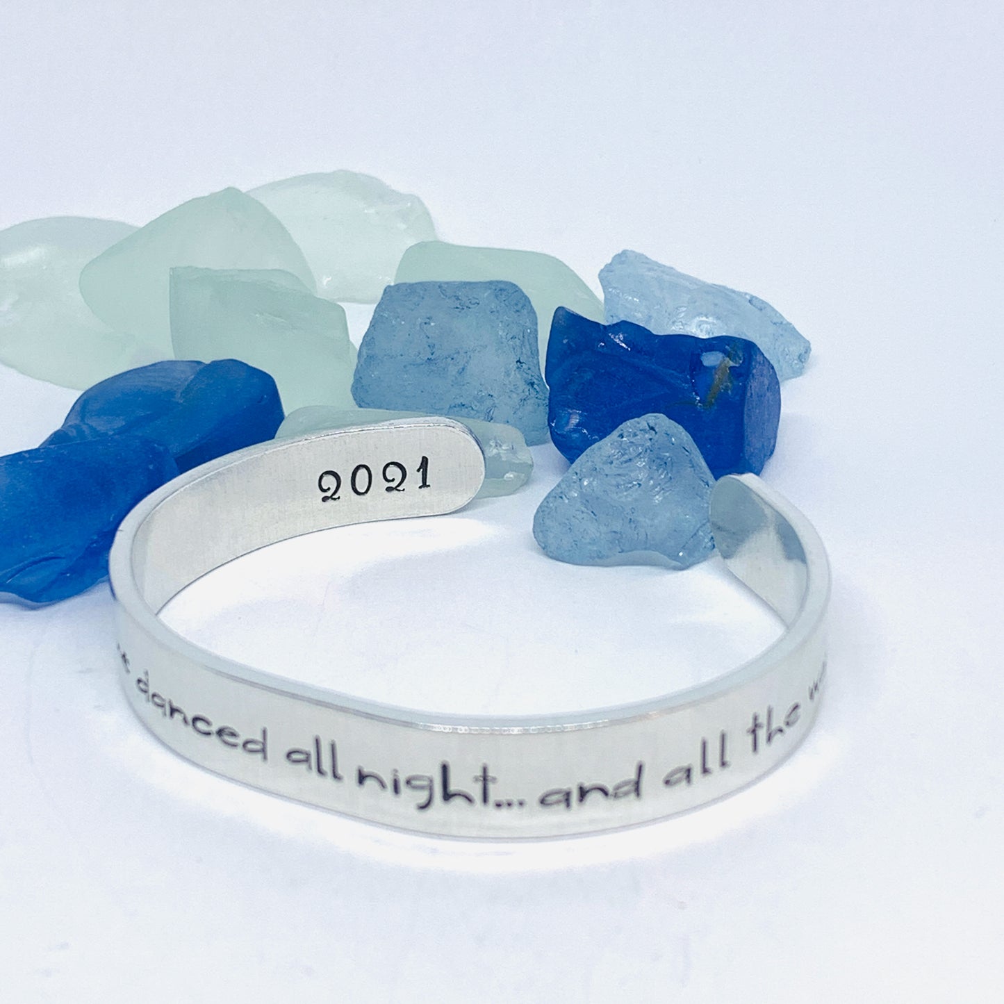 She danced all night ... and all the way home - Hand Stamped Metal Cuff Bracelet | Gift for Her | Ballerina Gift | Gift for Dancer