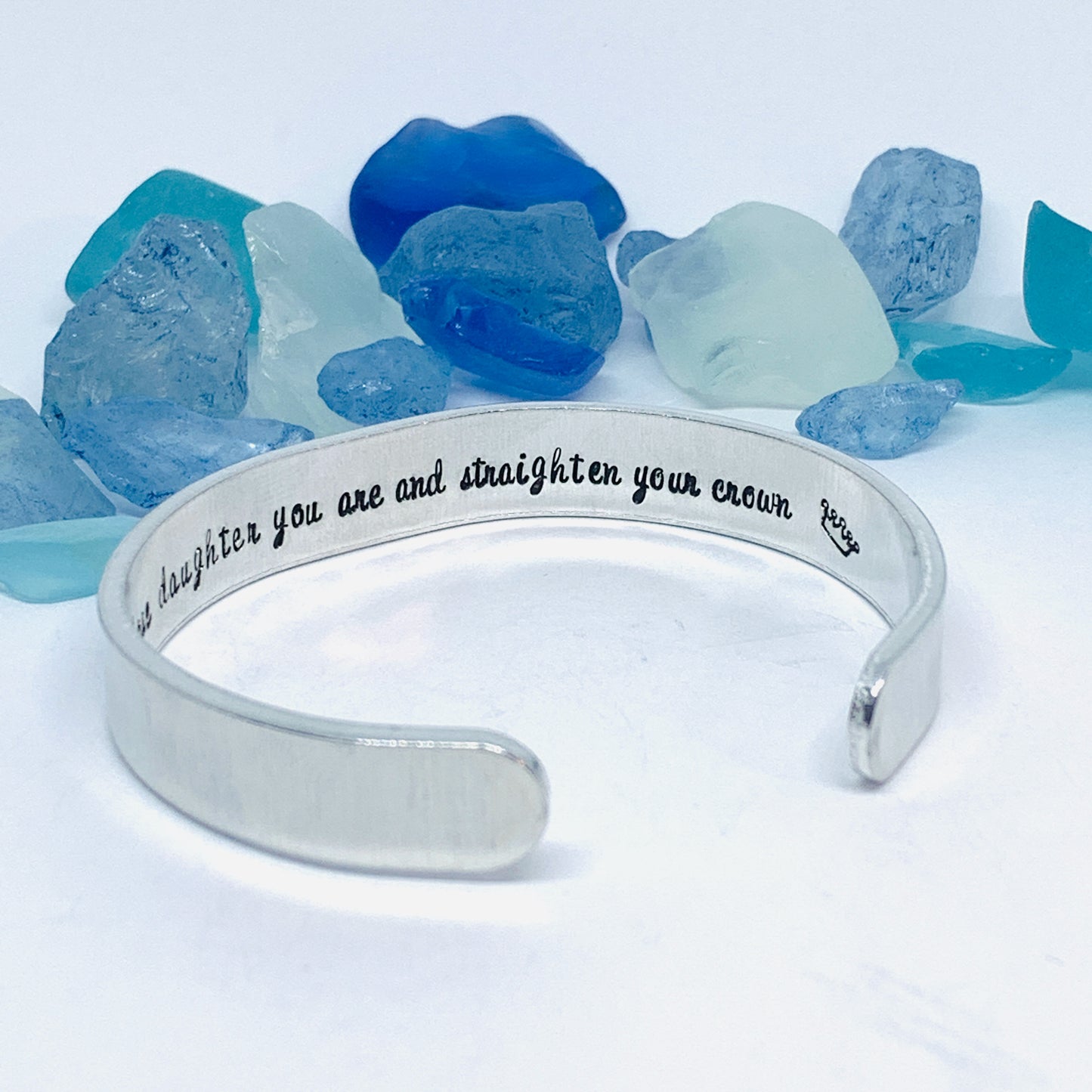 Whenever You Feel Overwhelmed ... Remember Whose Daughter You Are ... Hand Stamped Metal Cuff Bracelet | Gift for Daughter | Motivation Quote Bracelet