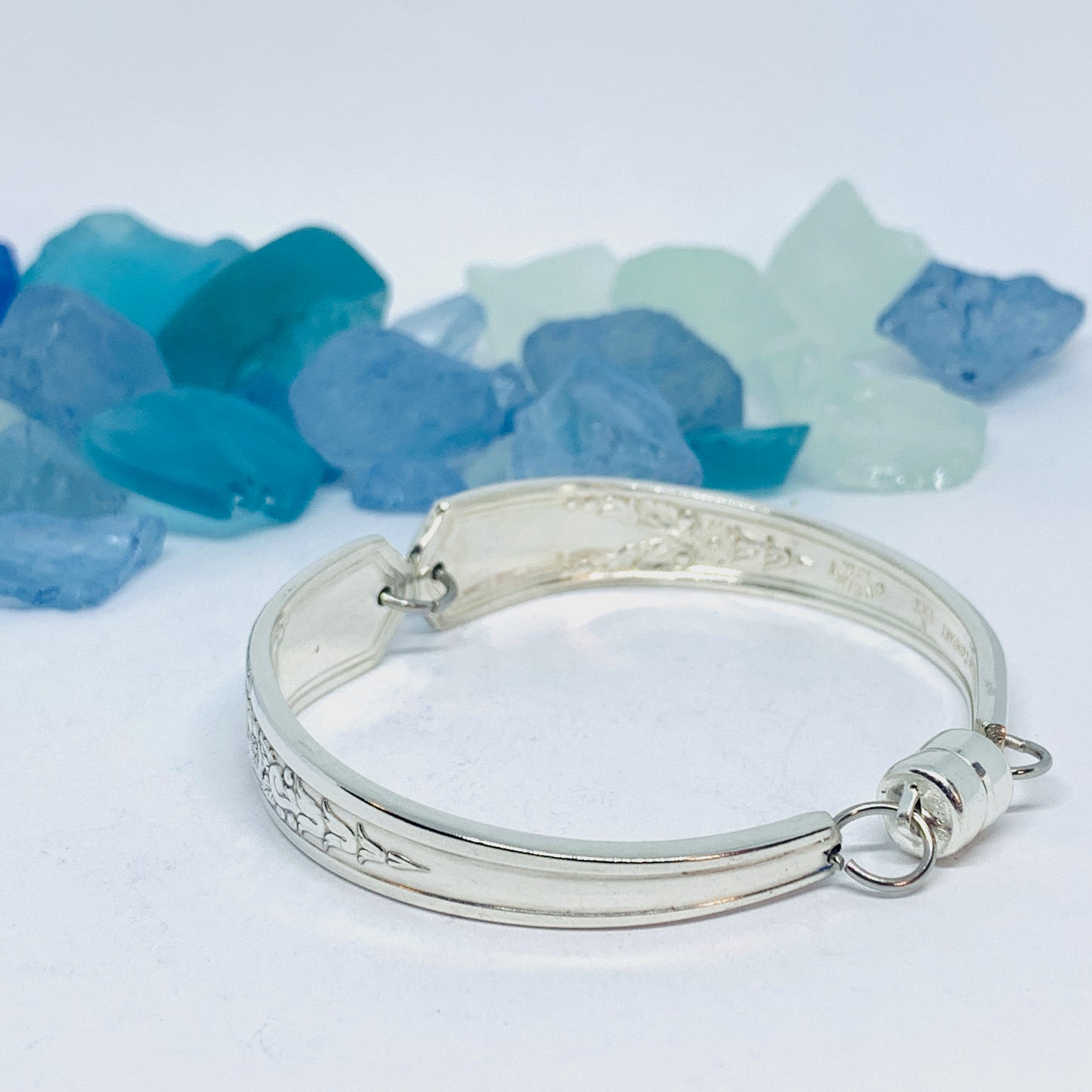 “Jasmine" 1939 Spoon Bracelet | Vintage Silverware | SL & GH Rogers | UpCycled Bracelet | Silverware Spoon Bracelet | Antique Spoon Bracelet