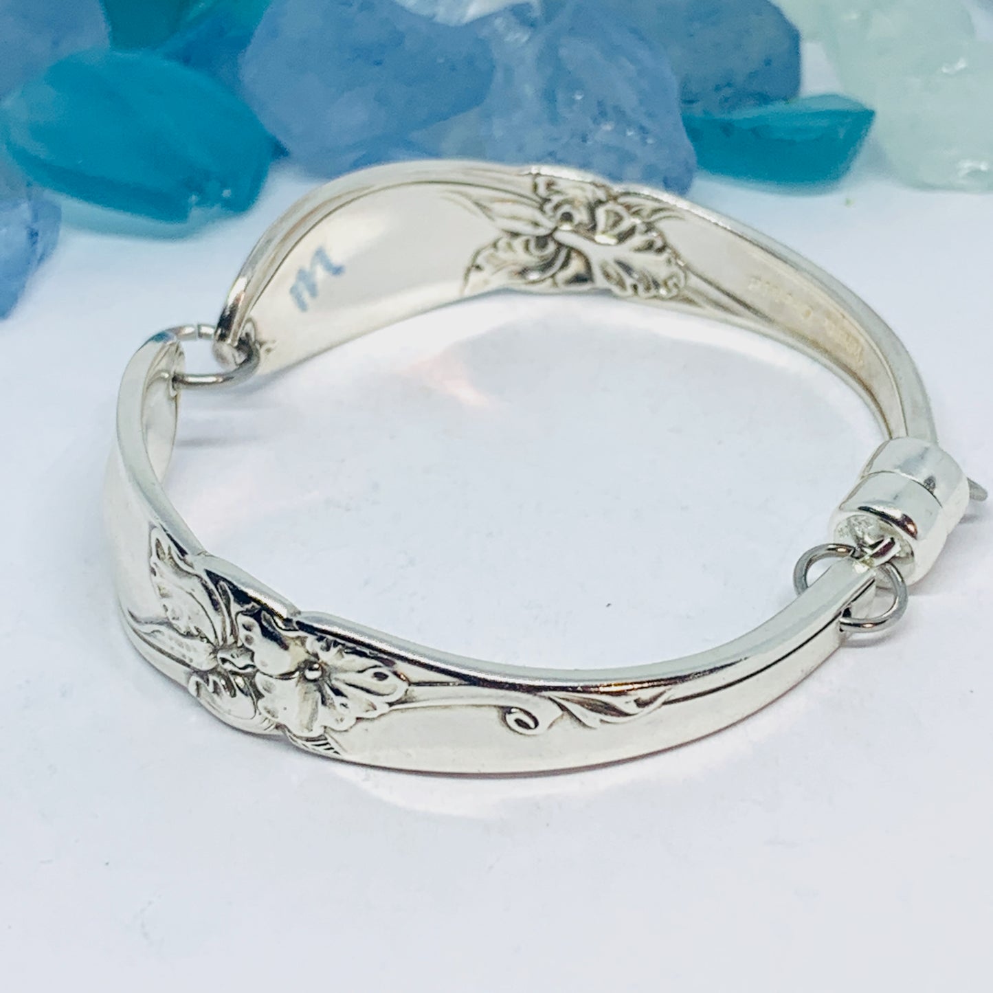 “White Orchid” 1953 Spoon Bracelet | Vintage Silverware | Community (Oneida) | UpCycled Bracelet | Silverware Spoon Bracelet | Antique Spoon Bracelet
