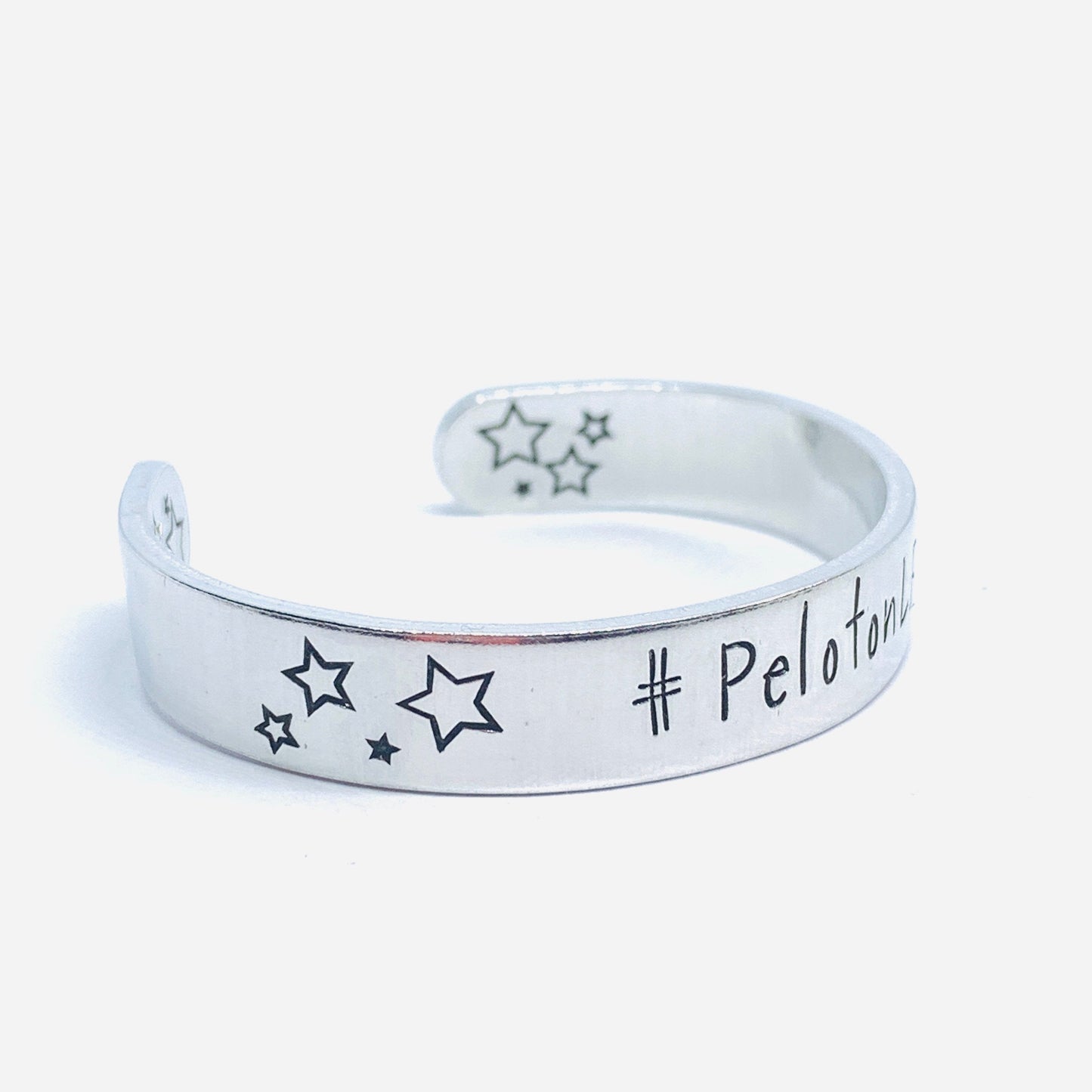Peloton Inspired Leaderboard Handle - Hand Stamped Cuff Bracelet - Personalize Me!