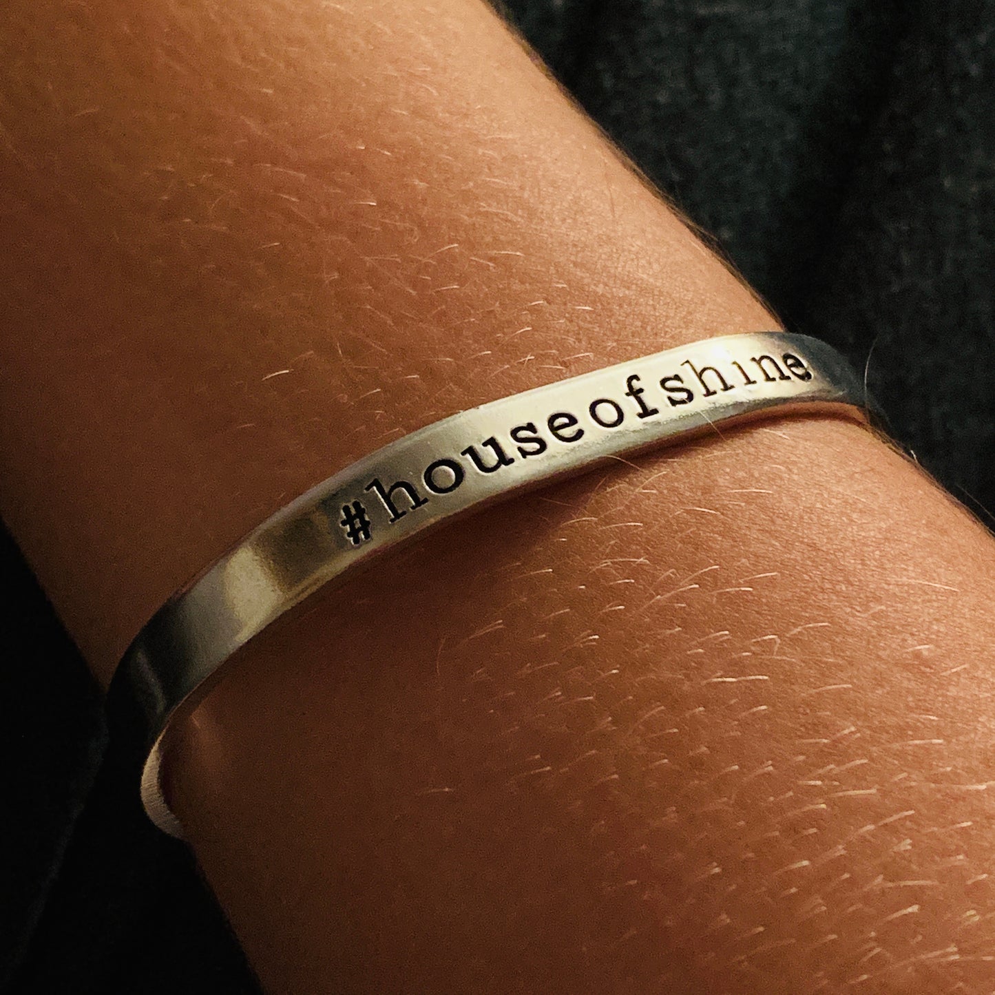 Peloton PELOTHON 2020 #HouseOfShine Team - Hand Stamped Cuff Bracelet