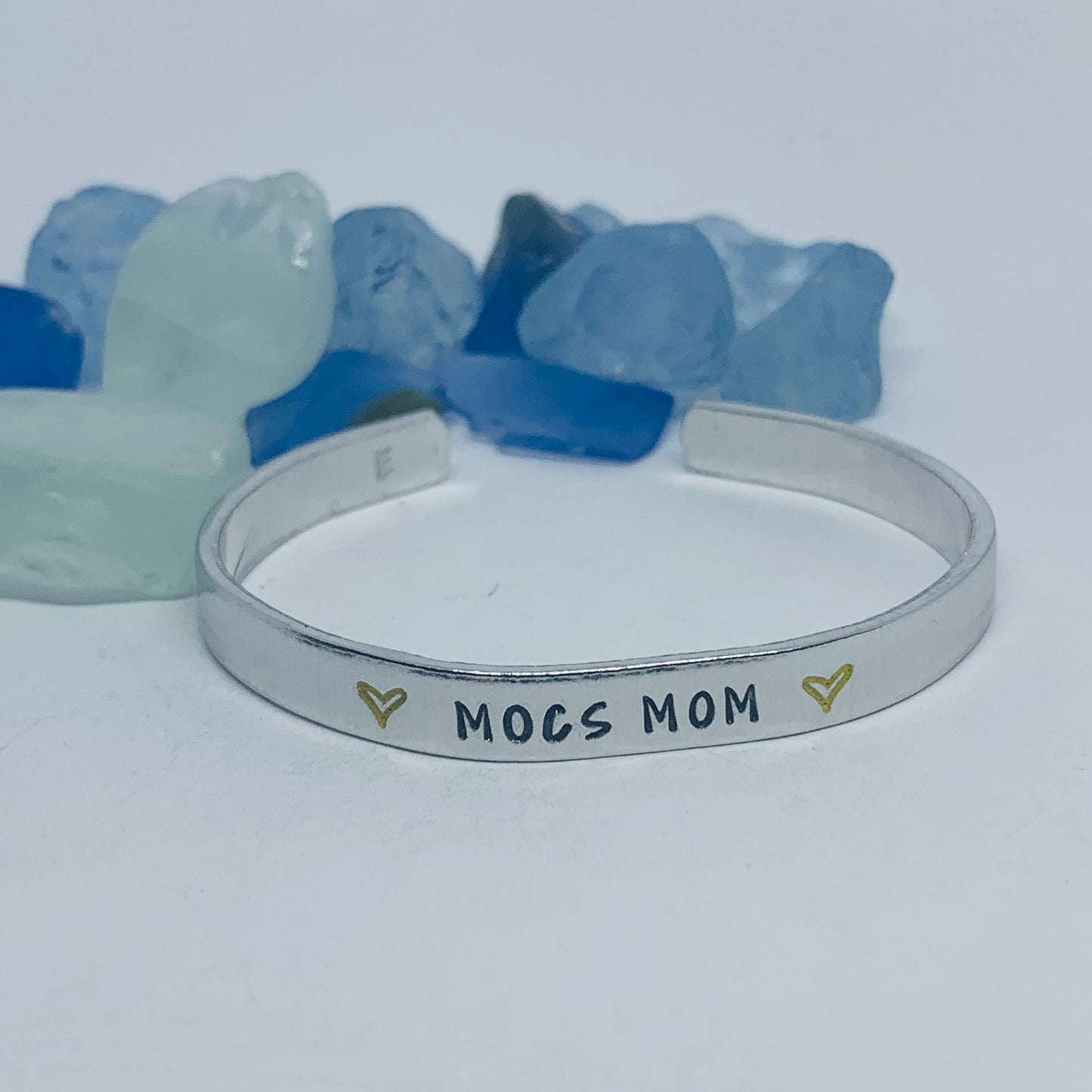 Custom Order for Nicole - MOCS MOM - Hand Stamped Cuff Bracelet