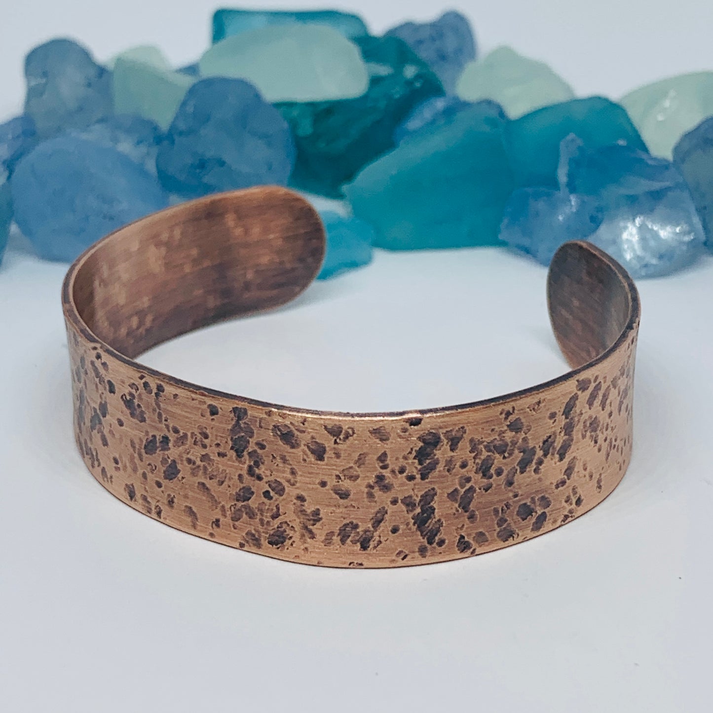 Hand Textured Copper Cuff Bracelet | Gift for Her | Copper Patina