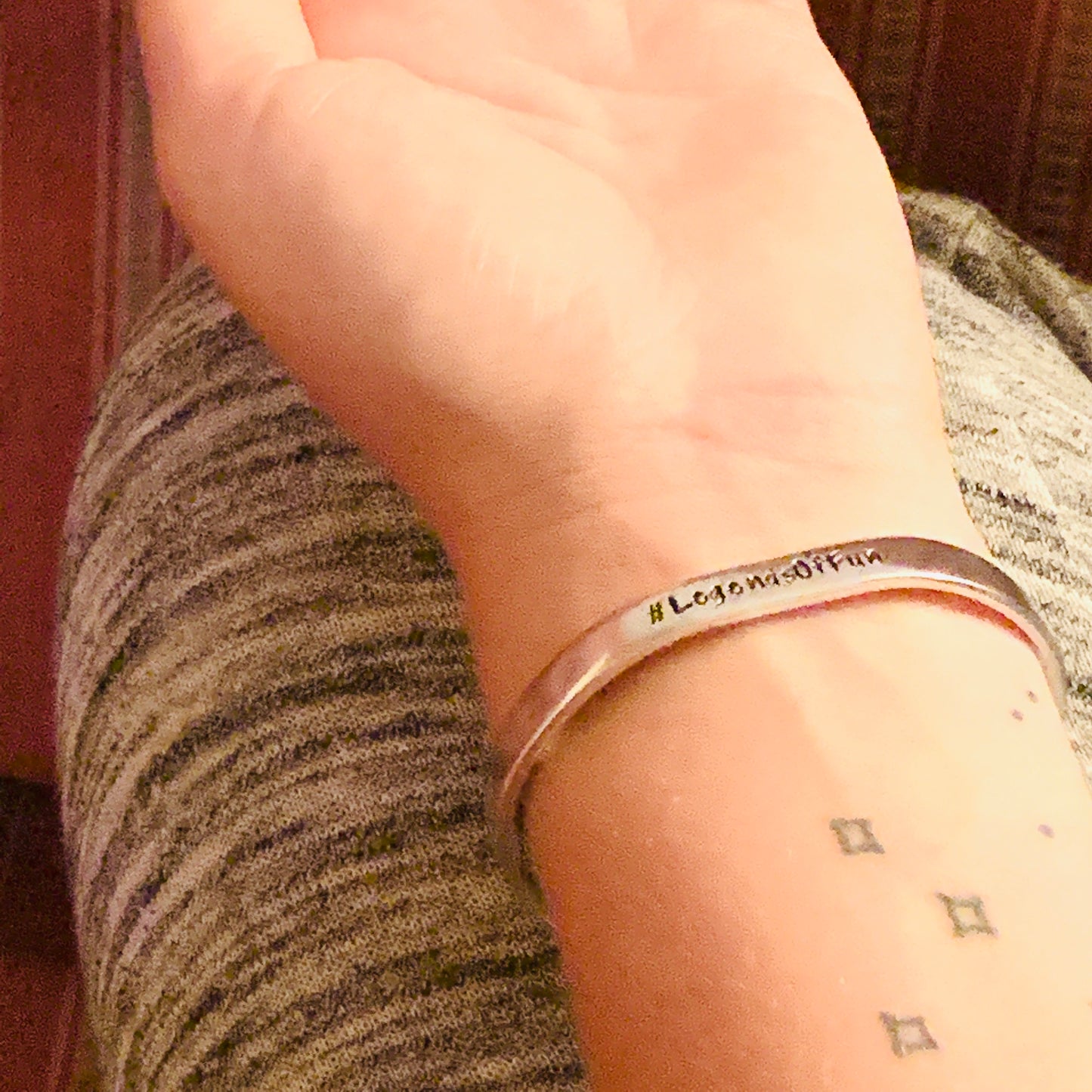 Peloton PELOTHON 2020 #LegendsOfFun Team - Hand Stamped Cuff Bracelet