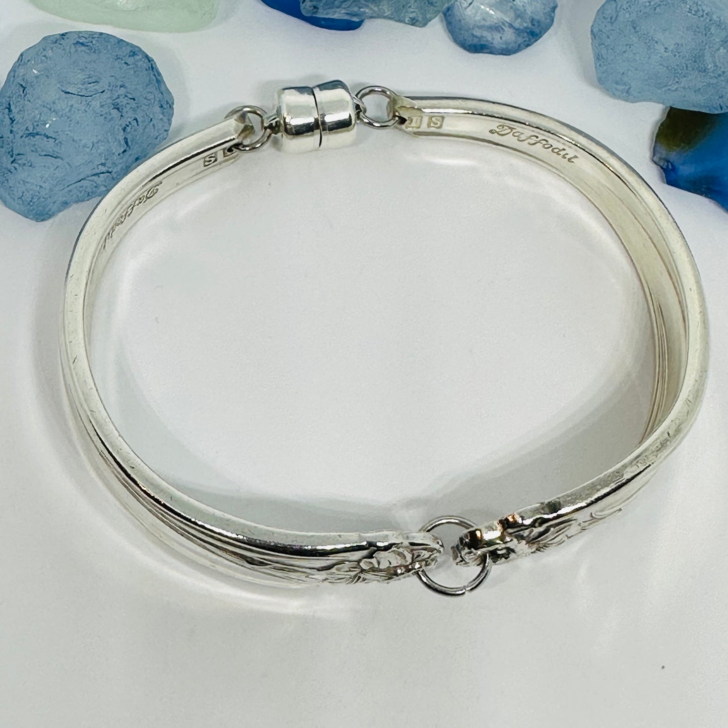 “Daffodil” 1950 Vintage Spoon Bracelet | Silverware | Upcycled | Antique March Birth Flower