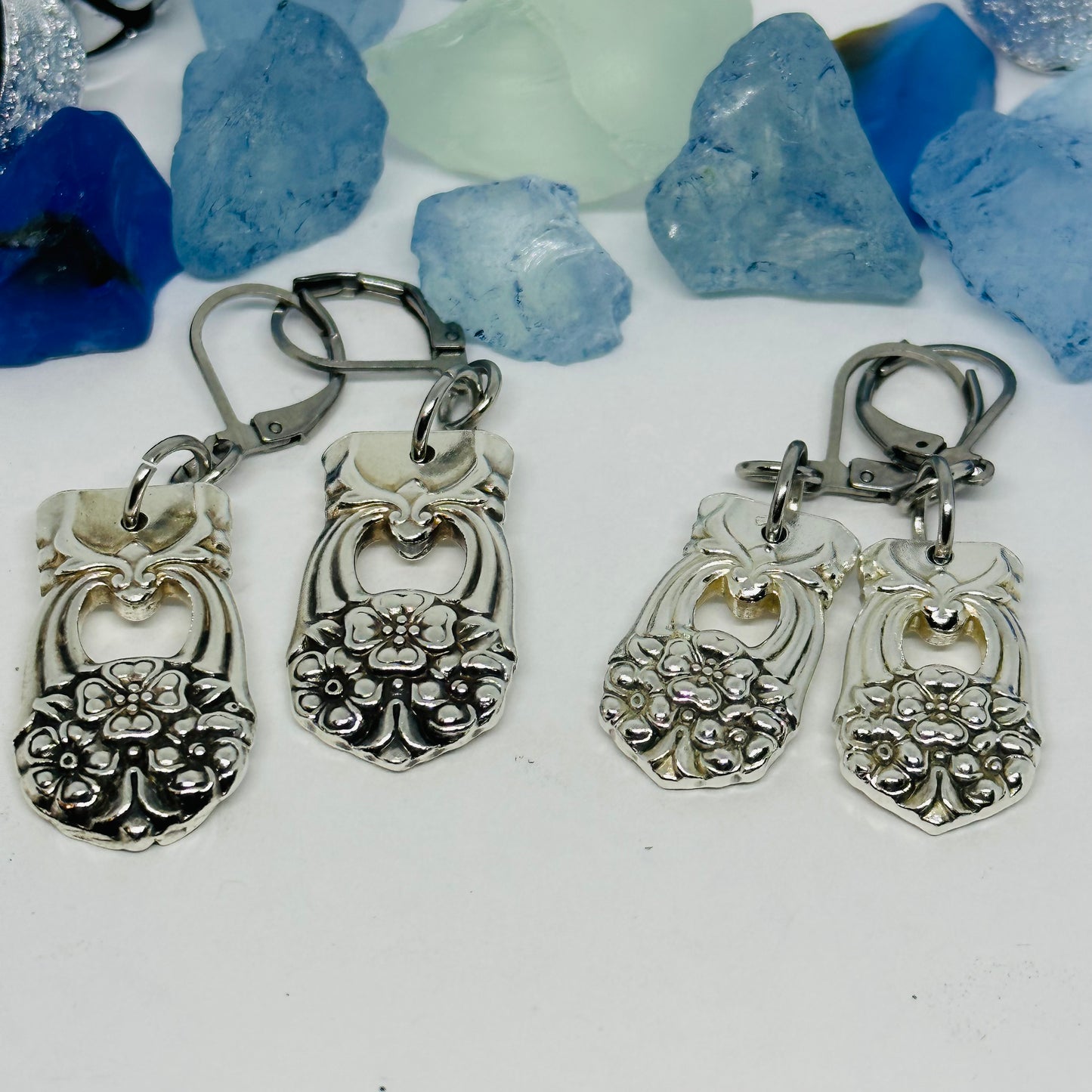 “Eternally Yours” 1941 Vintage Silverware Spoon Earrings | Up-Cycled Jewelry | Antique