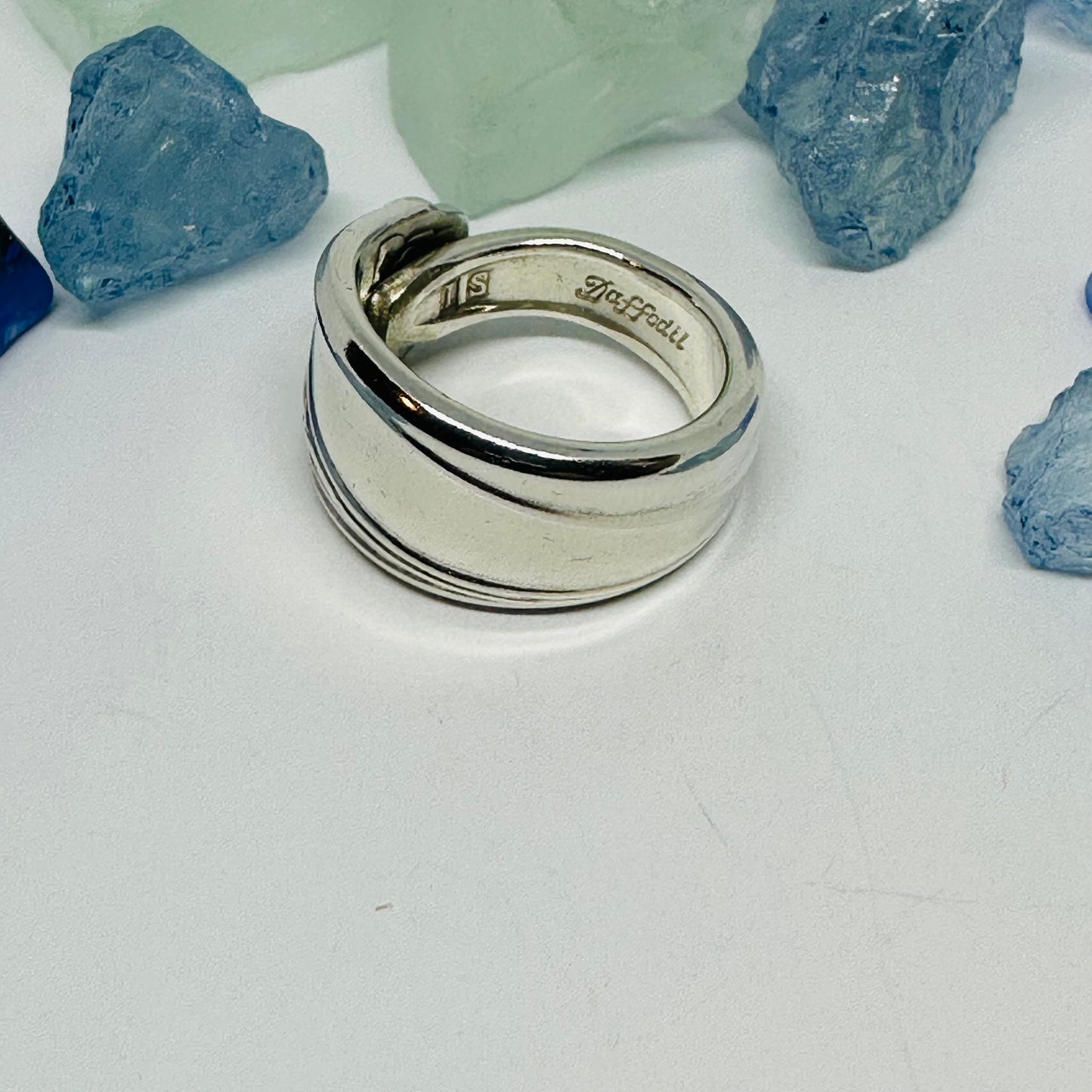 “Daffodil” 1950 Vintage Spoon Ring | Silverware | Upcycled | Antique March Birth Flower
