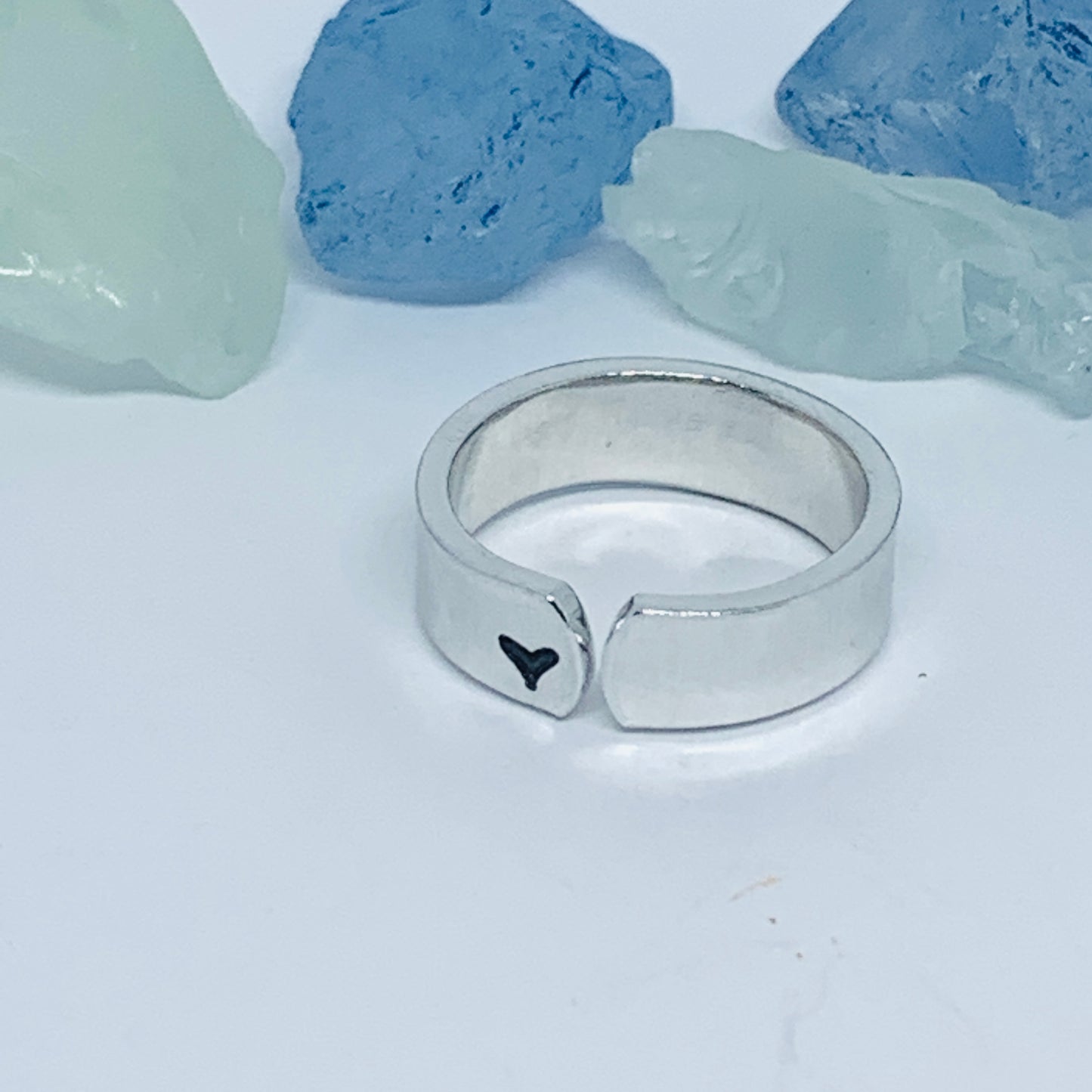 PAUSE Hand Stamped Ring | Relax Meditation Ring | Stamped Metal Cuff Ring | Gift for Them | Peaceful Jewelry