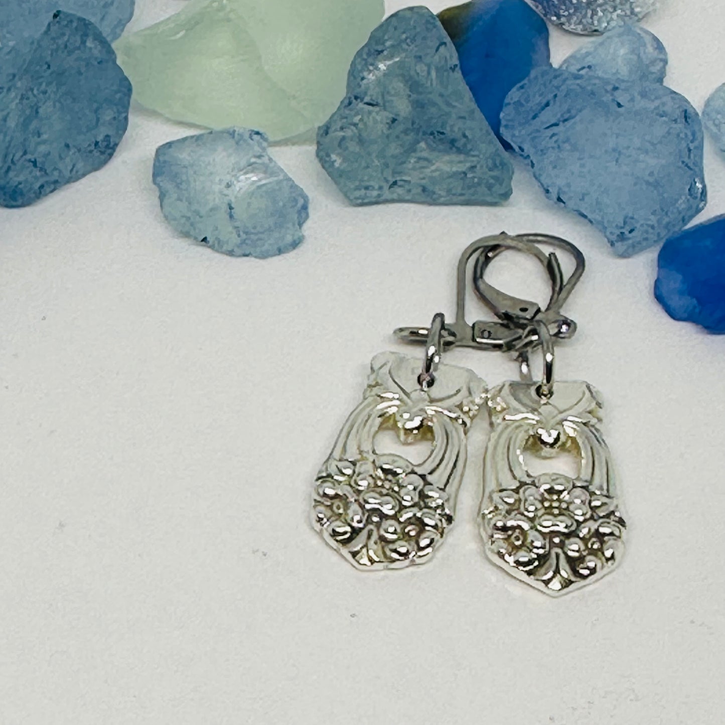 “Eternally Yours” 1941 Vintage Silverware Spoon Earrings | Up-Cycled Jewelry | Antique