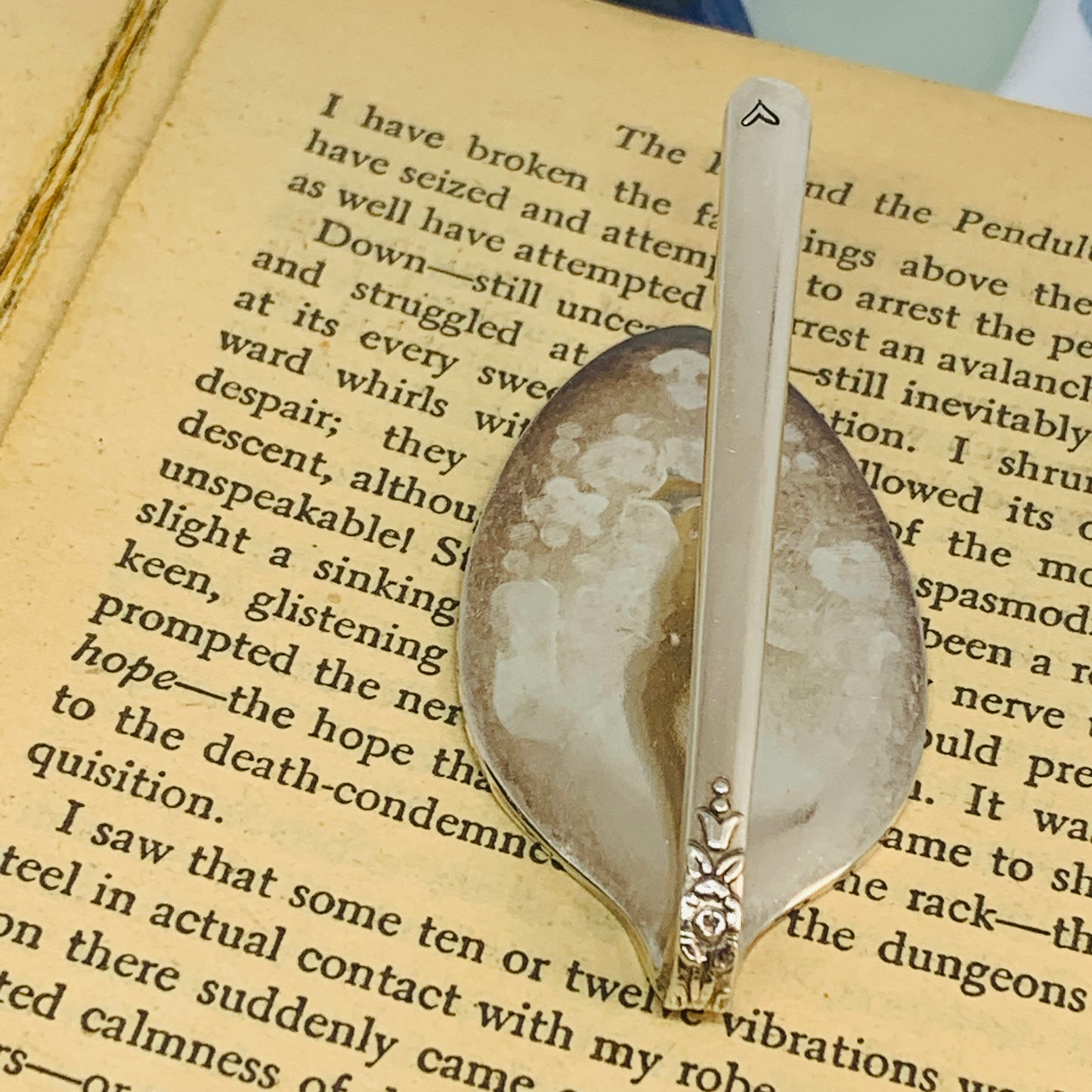 Vintage Spoon Hand Stamped Bookmark - Various Pattern & Sayings