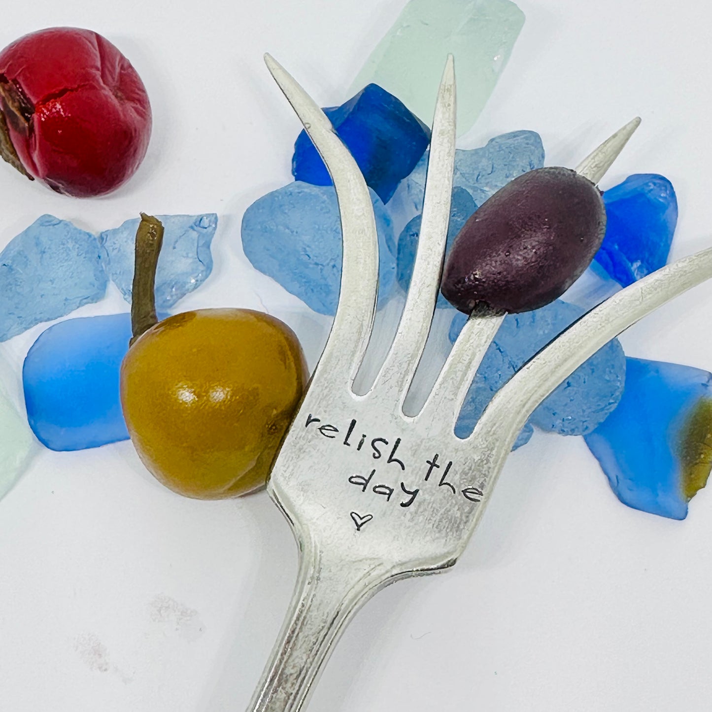 Bloody Mary Vintage Hand Stamped Silverware Fork | Hair of the Dog | For What Ails You | Relish the Day | Antique