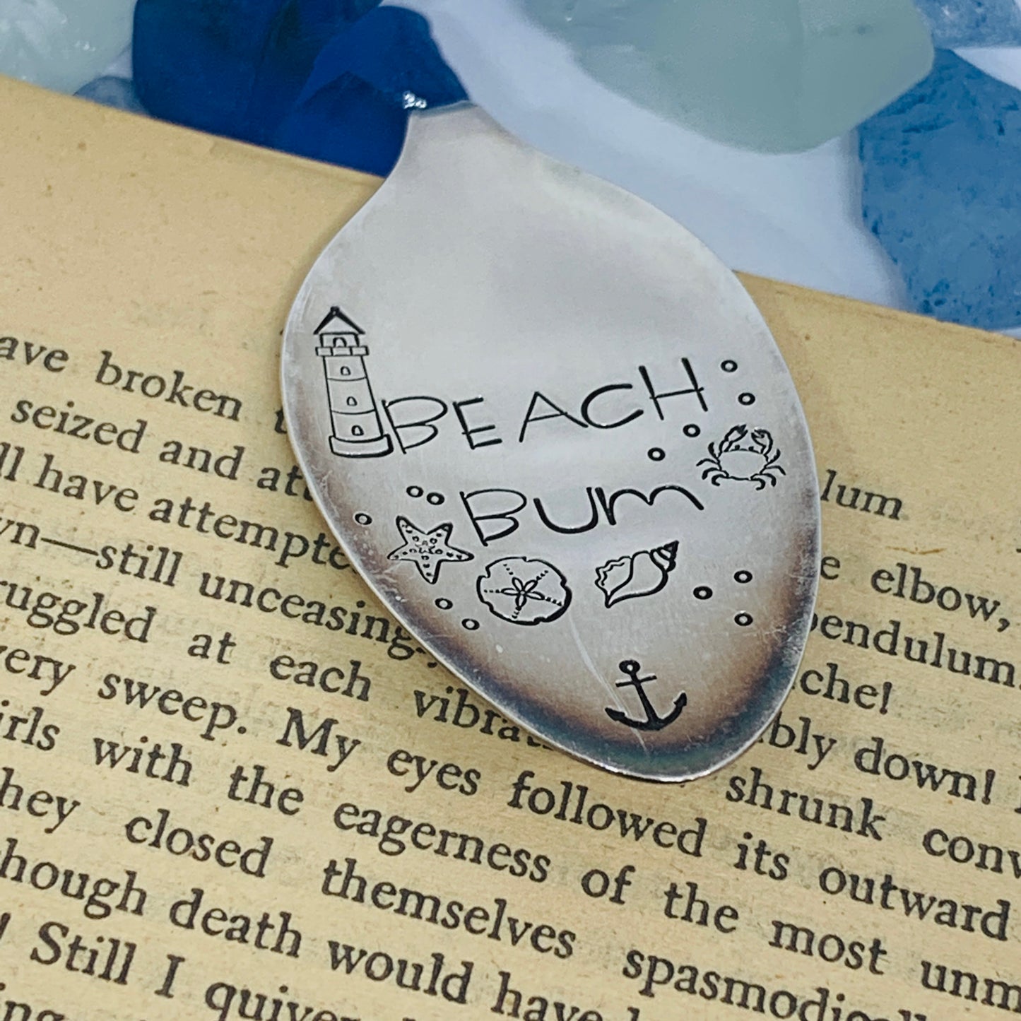 Vintage Spoon Hand Stamped Bookmark - Various Pattern & Sayings