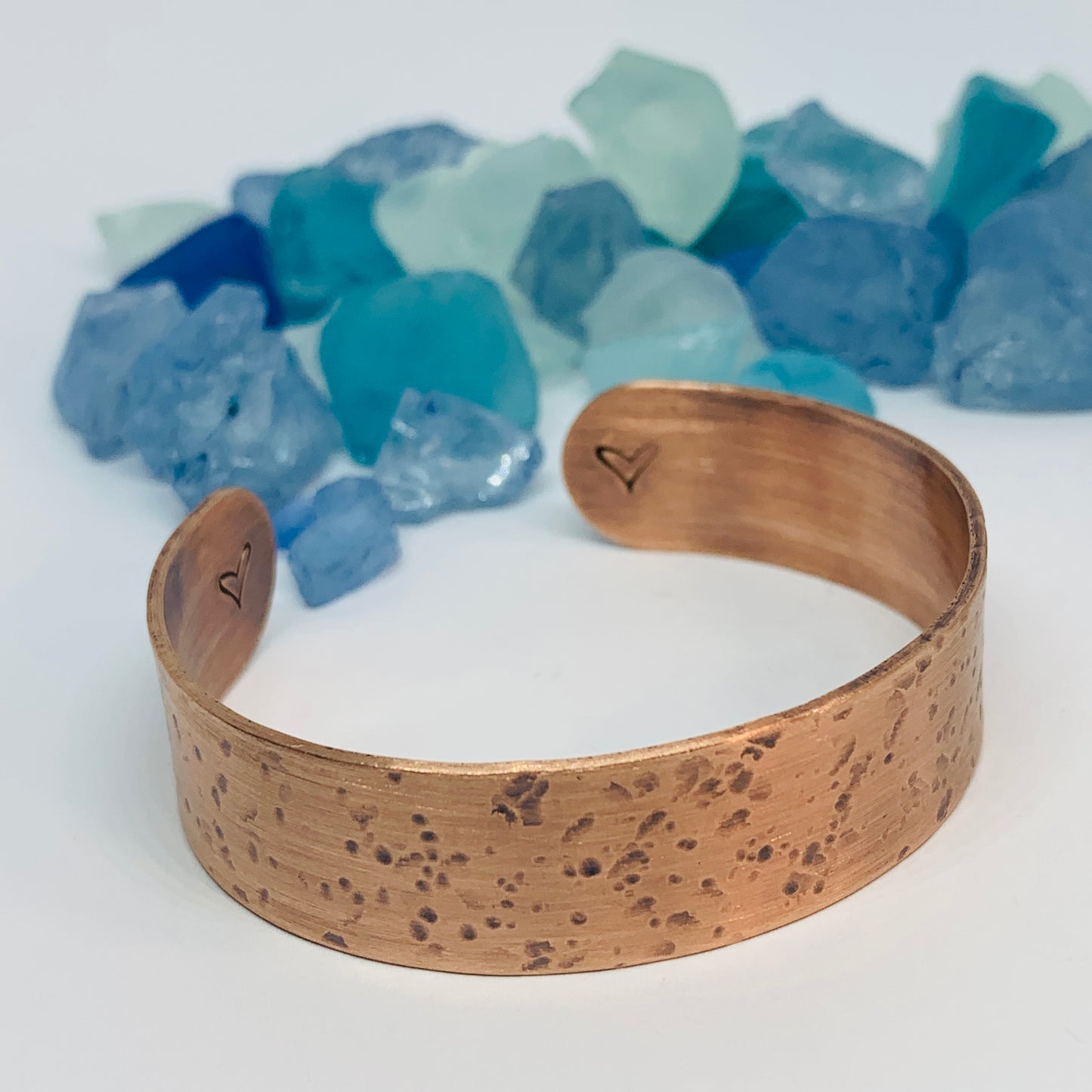 Hand Textured Copper Cuff Bracelet | Gift for Her | Copper Patina