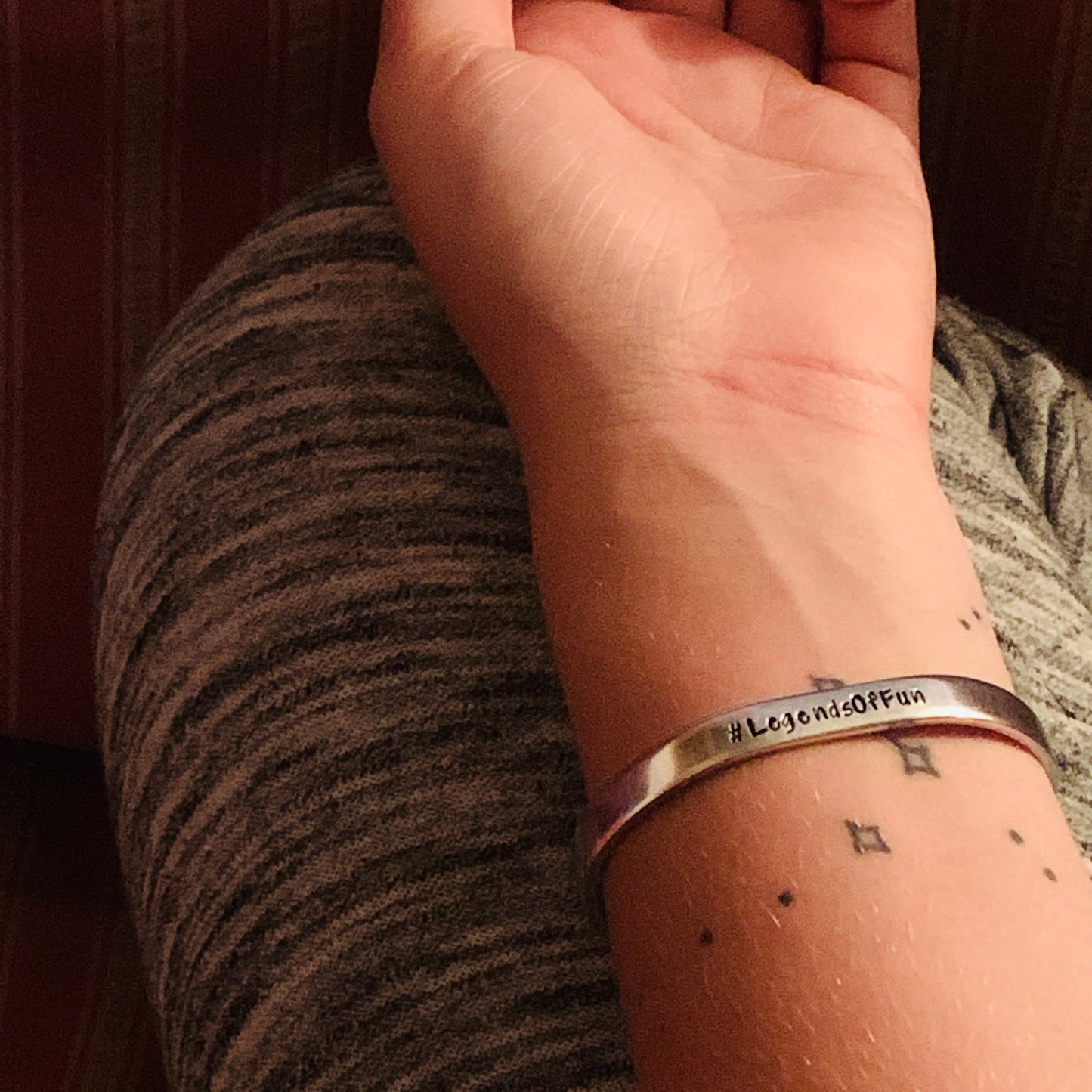 Peloton PELOTHON 2020 #LegendsOfFun Team - Hand Stamped Cuff Bracelet