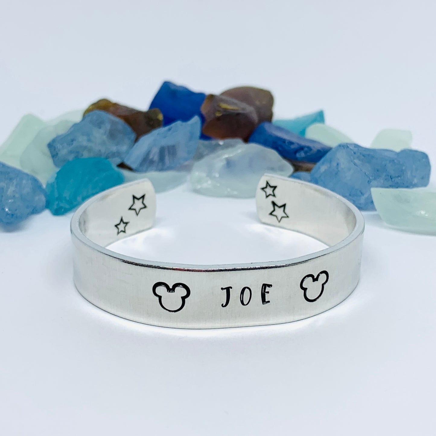 Disney-Inspired Mouse Cuff Bracelet | Hand Stamped Unisex Bracelet | His & Her Mouse Jewelry | Personalize Me