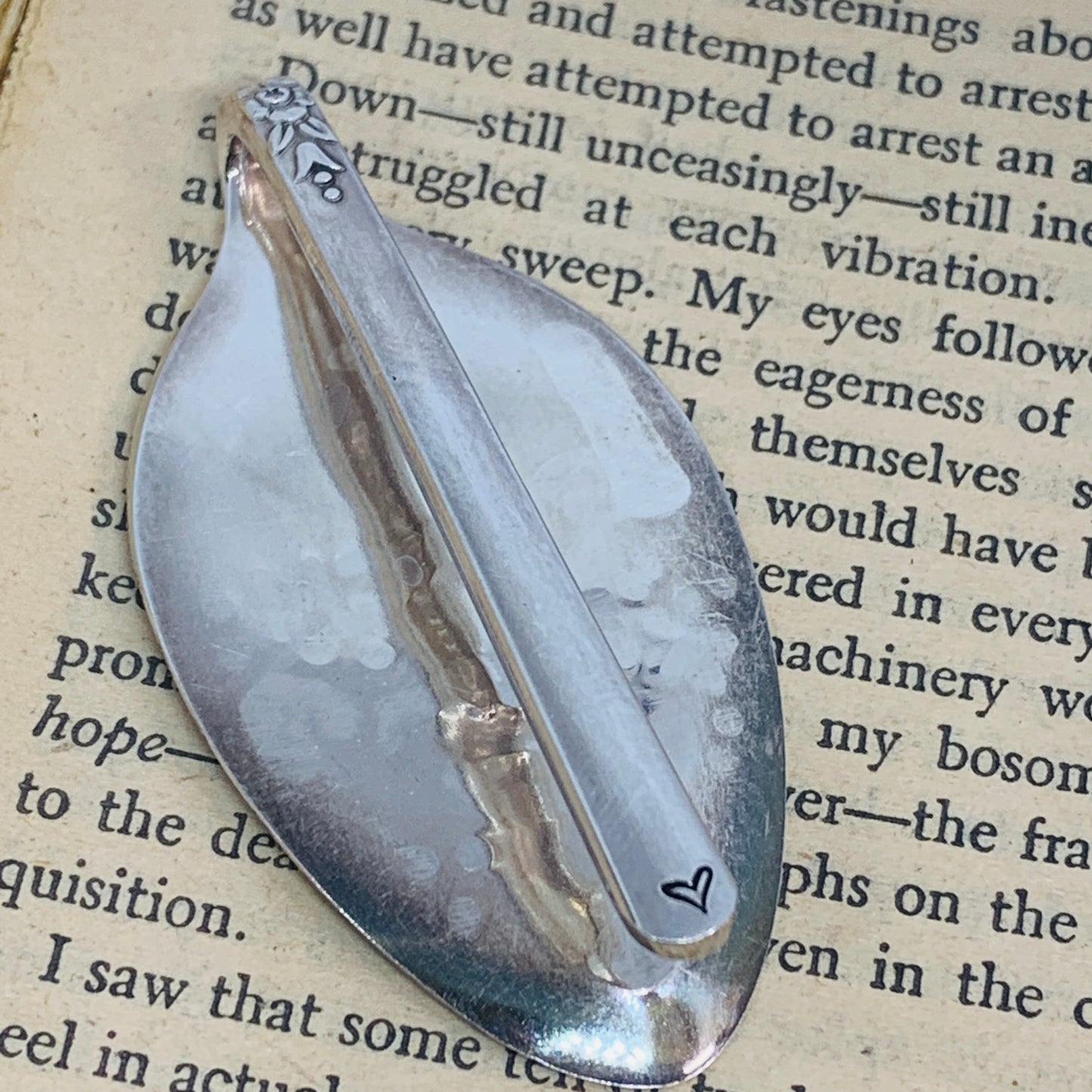 Vintage Spoon Hand Stamped Bookmark - Various Pattern & Sayings