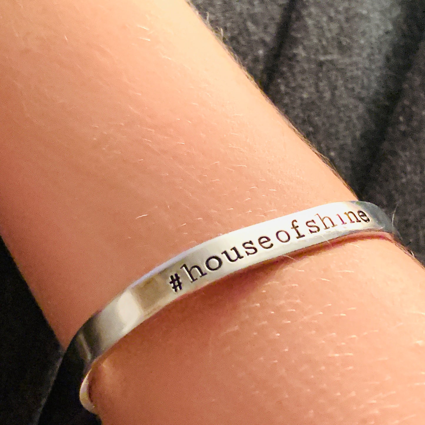 Peloton PELOTHON 2020 #HouseOfShine Team - Hand Stamped Cuff Bracelet