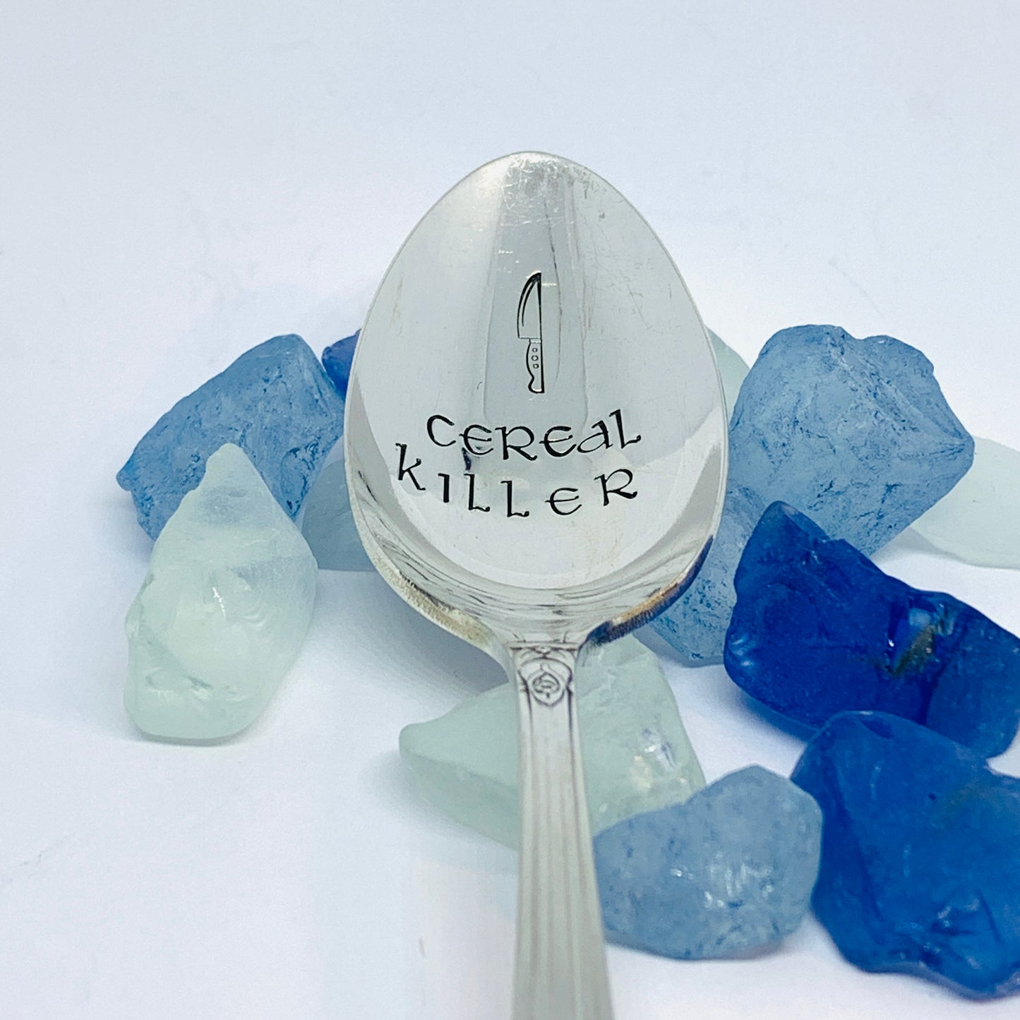 Vintage Silver Plated Hand Stamped Spoon | Novelty