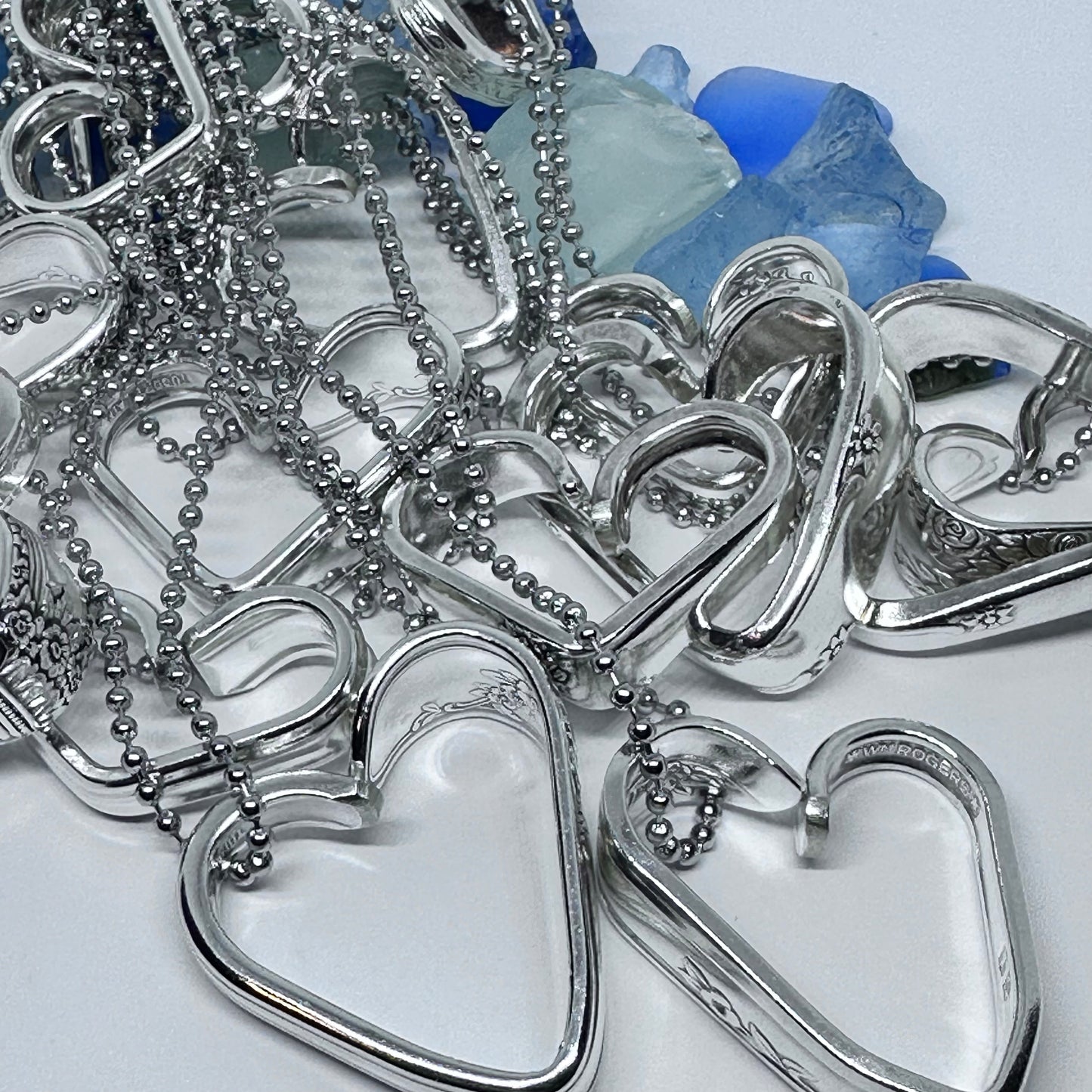 Hearts made from Vintage Silverware | Bent Spoon Fork | Heart-Shaped Pendant Necklace Keychain Key Ring | Silverware Jewelry | Love | Valentine's Day Gift