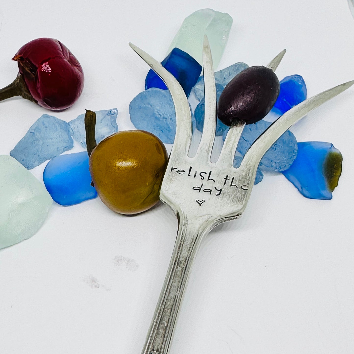 Bloody Mary Vintage Hand Stamped Silverware Fork | Hair of the Dog | For What Ails You | Relish the Day | Antique