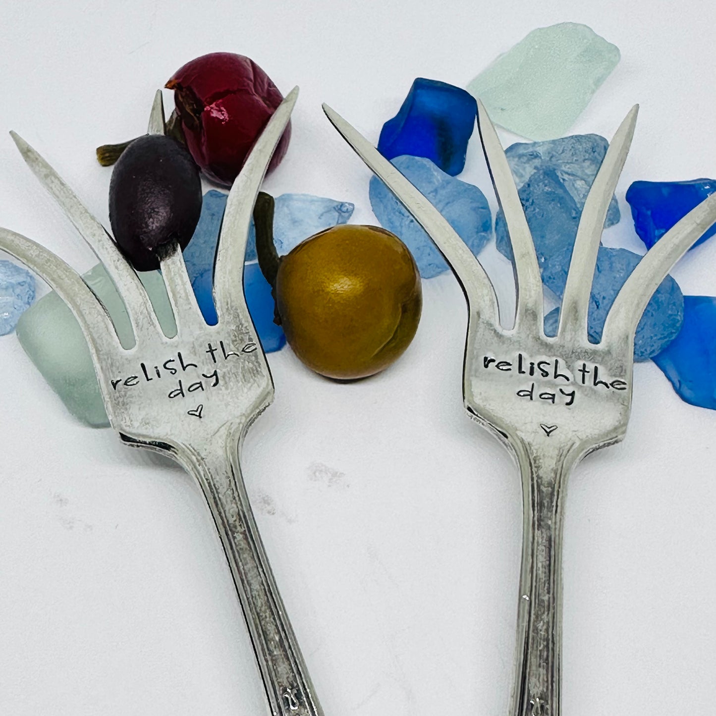 Bloody Mary Vintage Hand Stamped Silverware Fork | Hair of the Dog | For What Ails You | Relish the Day | Antique