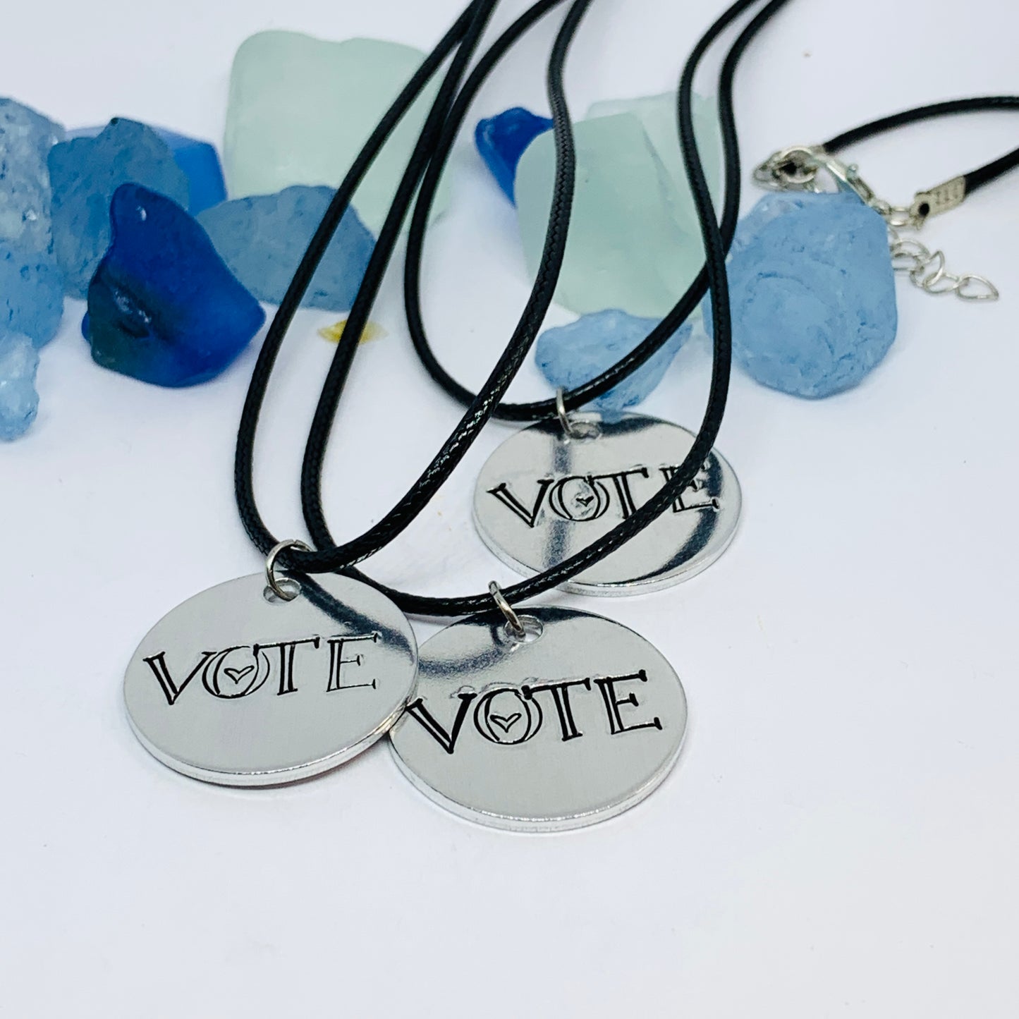 VOTE - Hand Stamped Ring and/or Necklace | Patriot Privilege | Democratic | Voting Rights | Presidential Senatorial