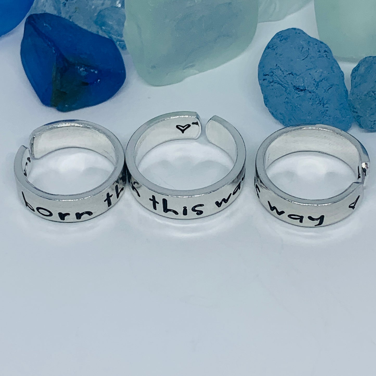 BORN THIS WAY Hand Stamped Ring | LGBTQ Ring | Stamped Metal Cuff Ring | Gift for Them | Acceptance Jewelry
