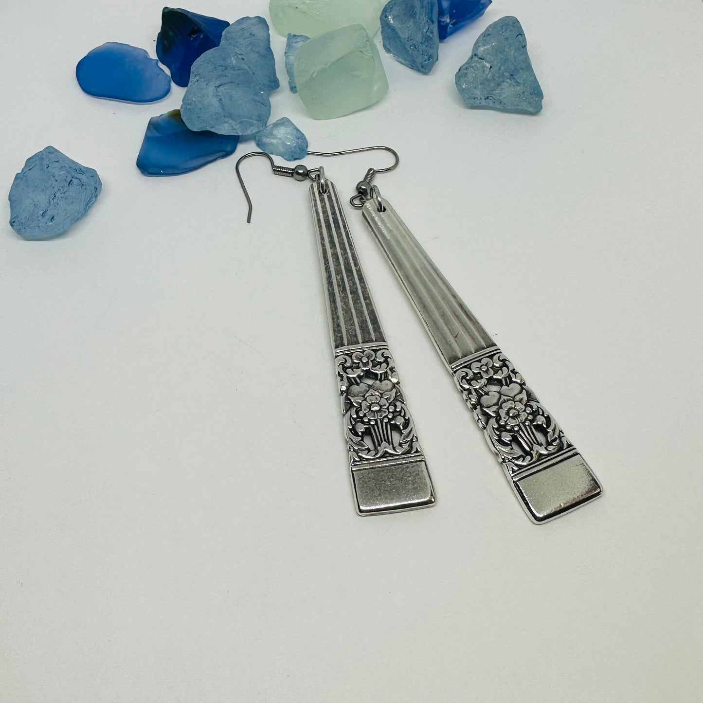 “Coronation” 1936 Vintage Silverware Spoon Earrings | Repurposed Jewelry | Earrings