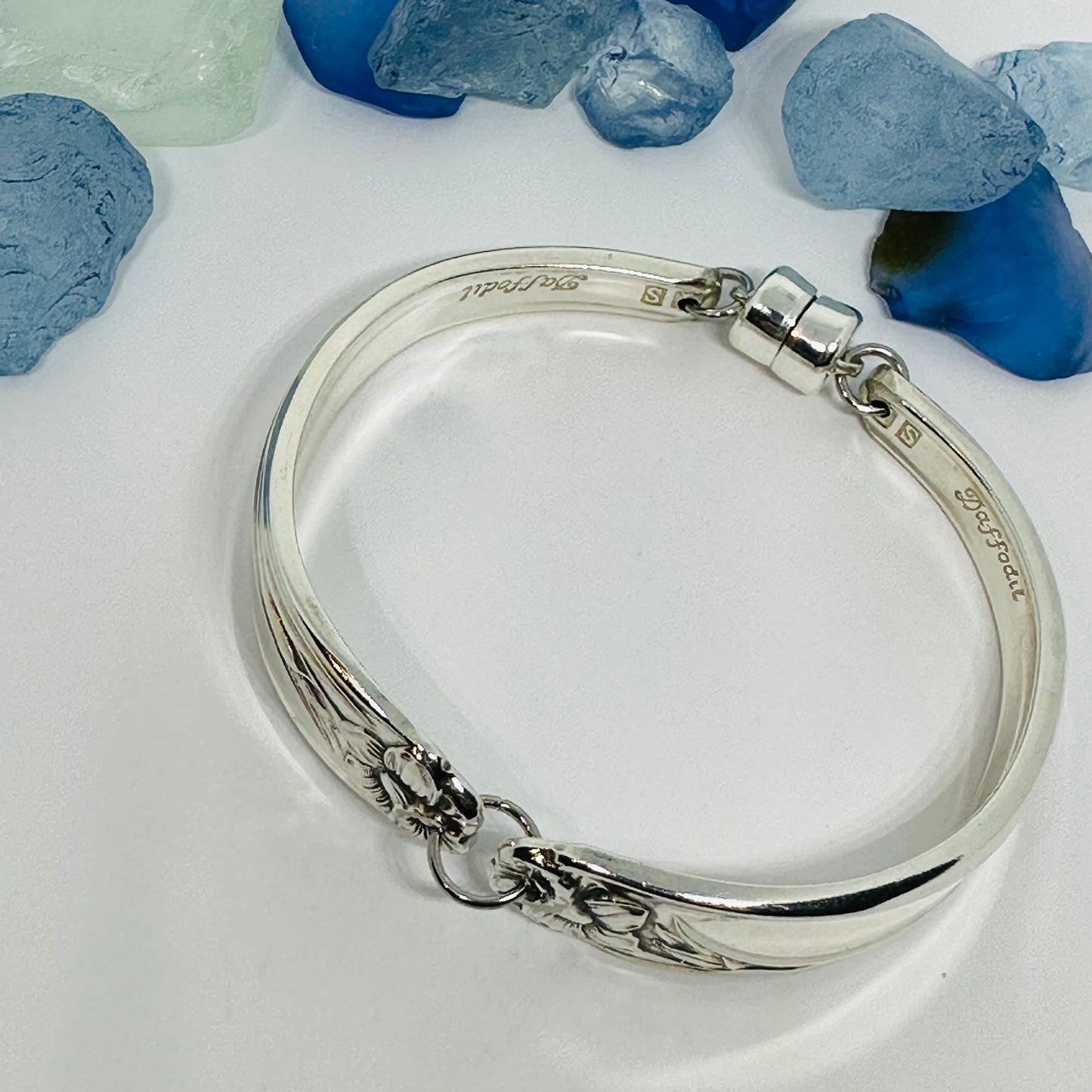 “Daffodil” 1950 Vintage Spoon Bracelet | Silverware | Upcycled | Antique March Birth Flower