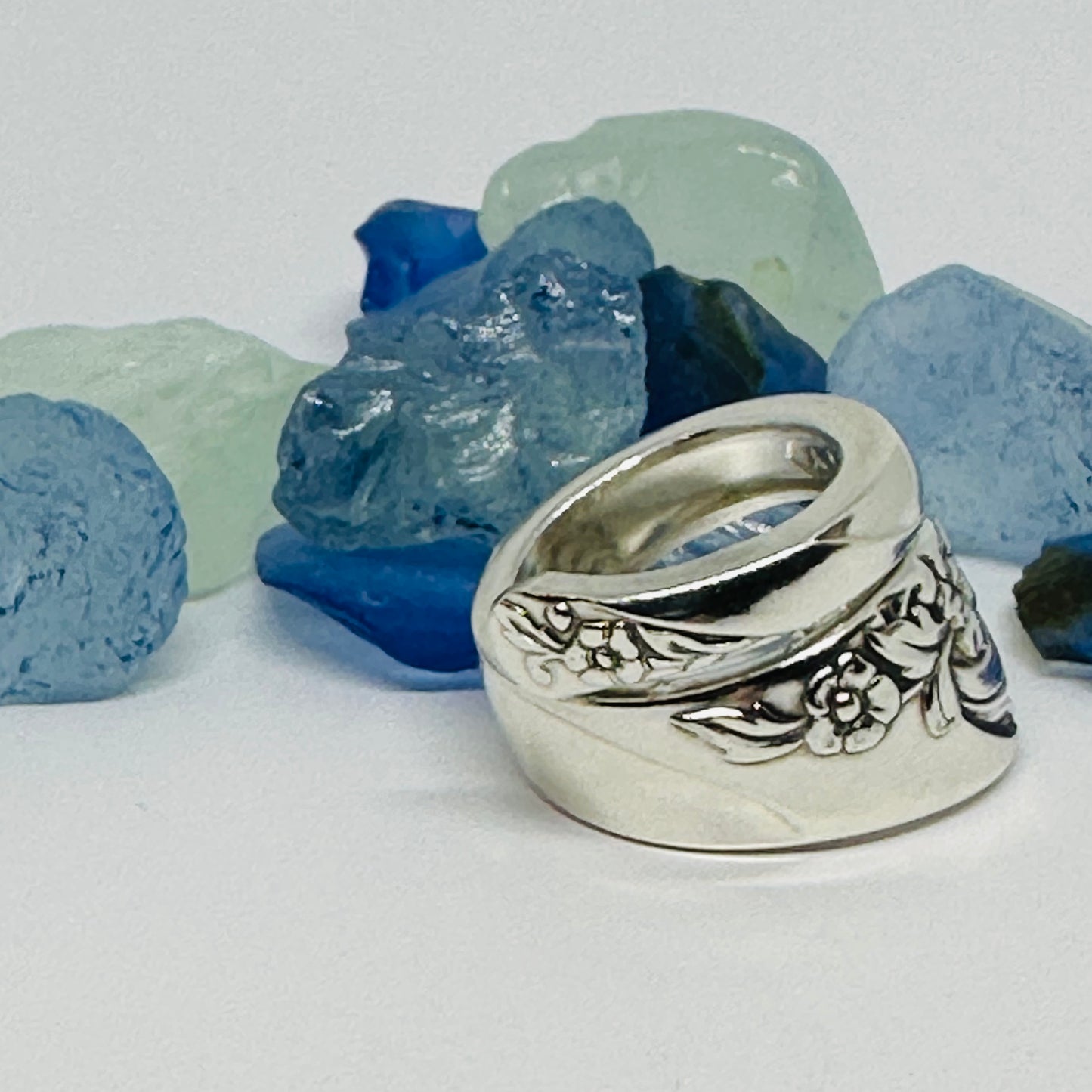 “Evening Star” 1950 Vintage Spoon Ring | Silverware | Upcycled | Antique