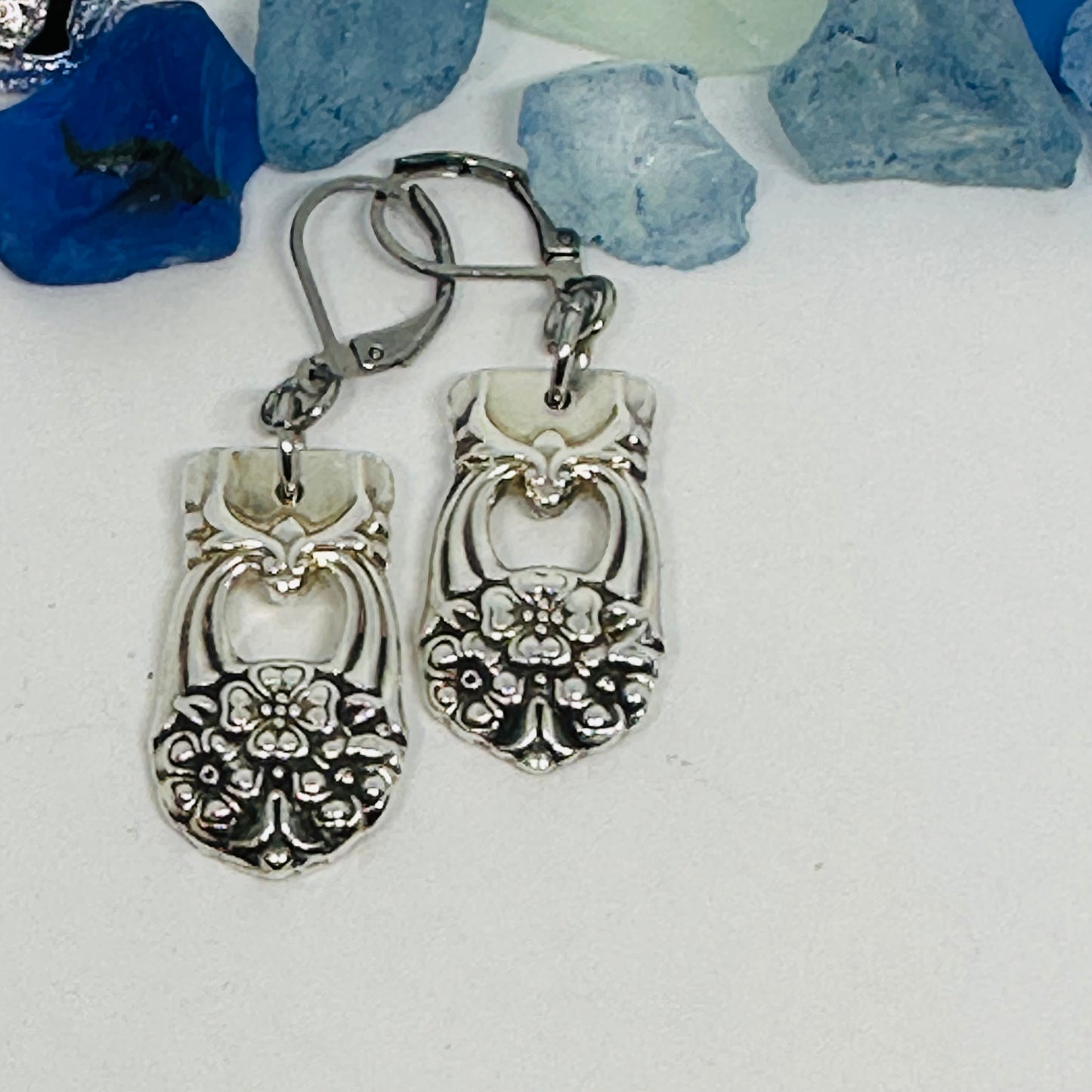 “Eternally Yours” 1941 Vintage Silverware Spoon Earrings | Up-Cycled Jewelry | Antique